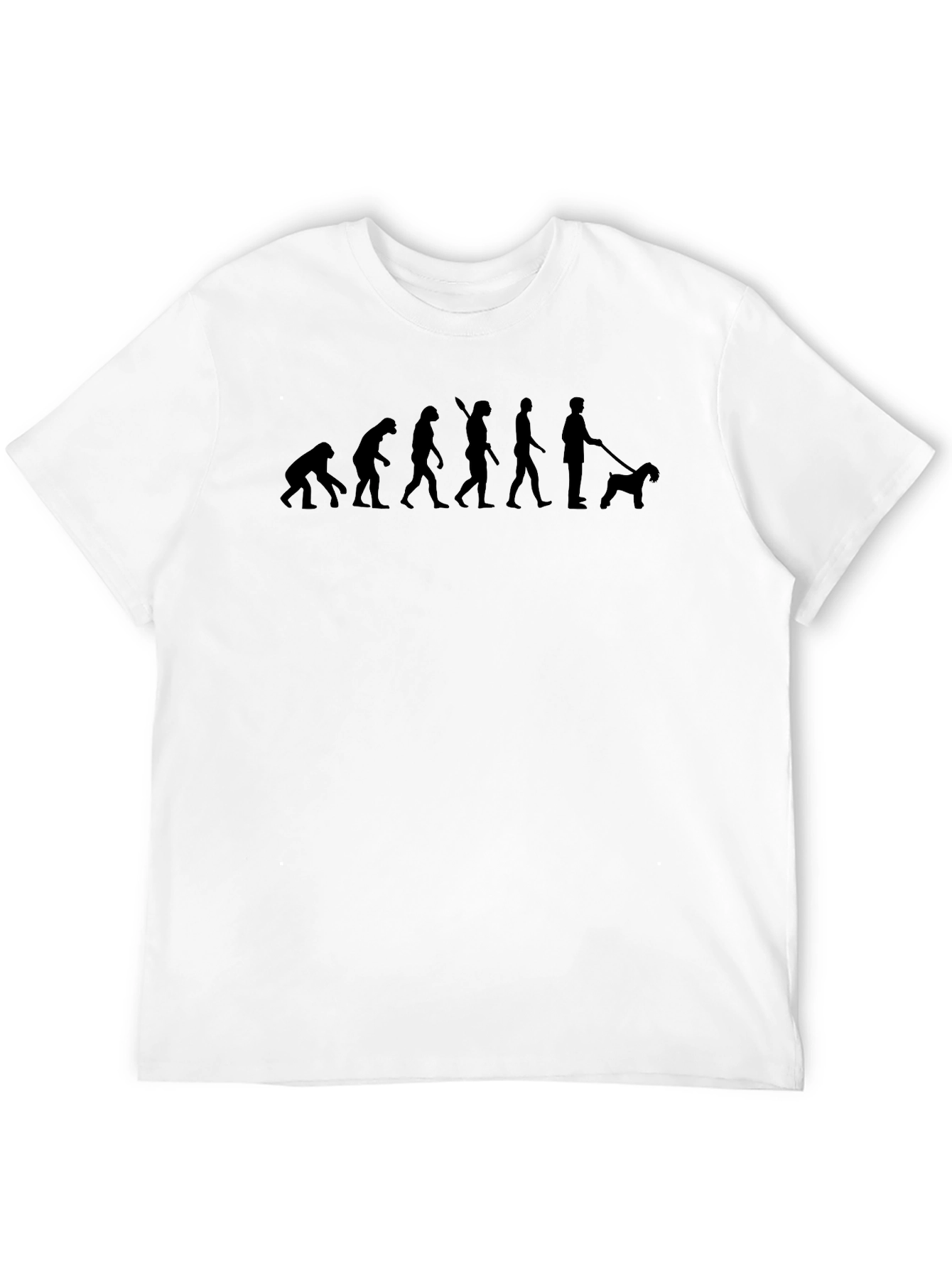 Evolution of Dog Walker T-Shirt - Black