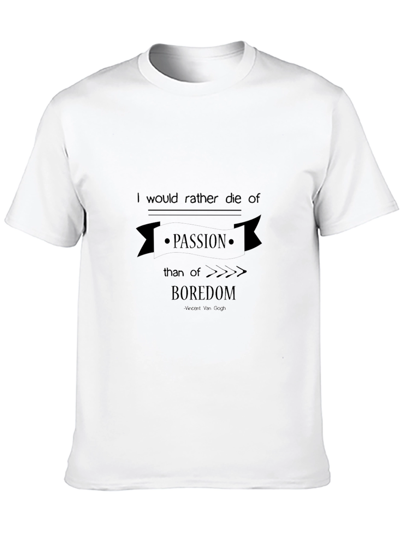 Die of Passion T-Shirt - Black Crew Neck