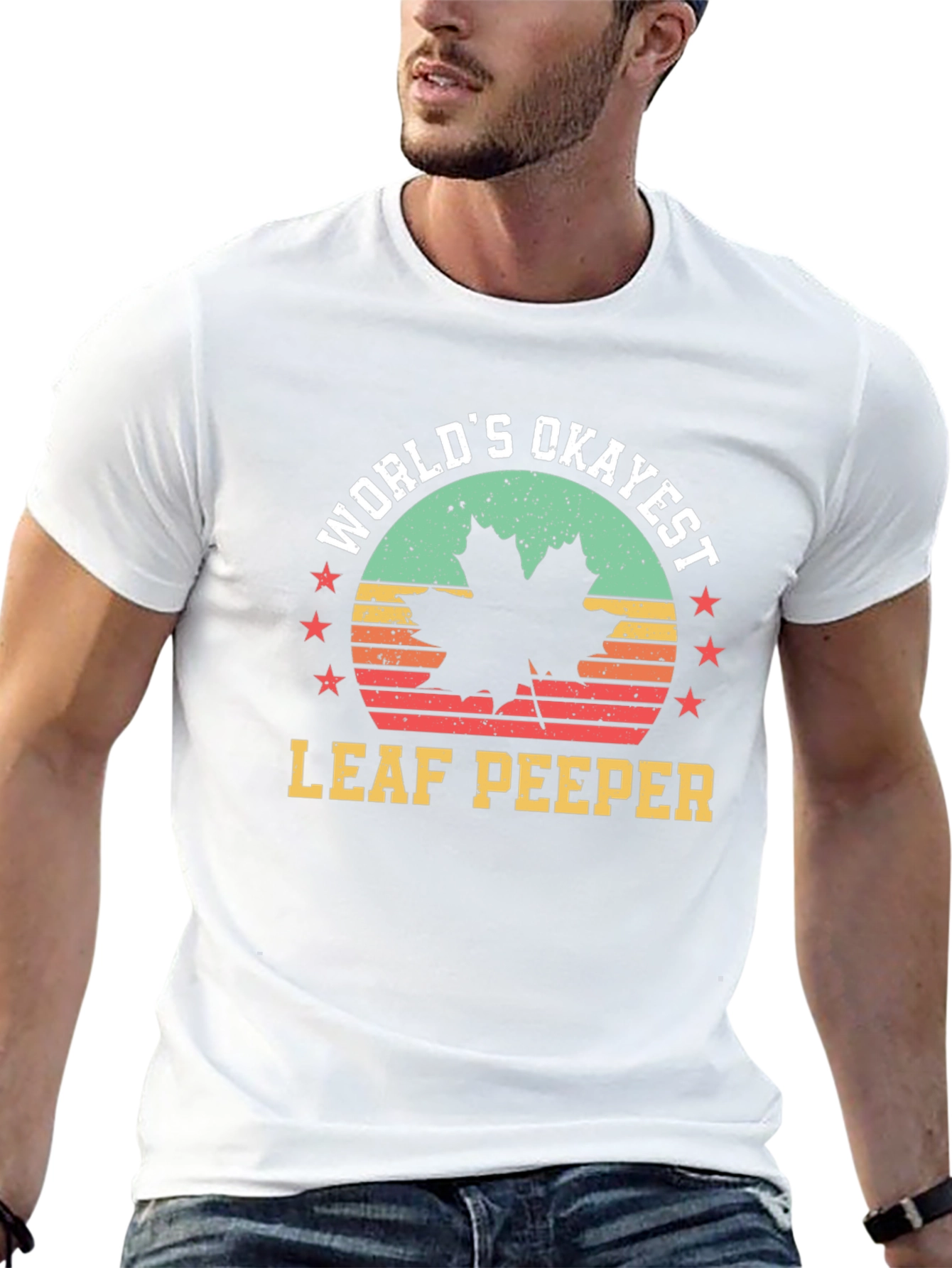 Worlds Okayest Leaf Peeper Tee - Autumn Fun