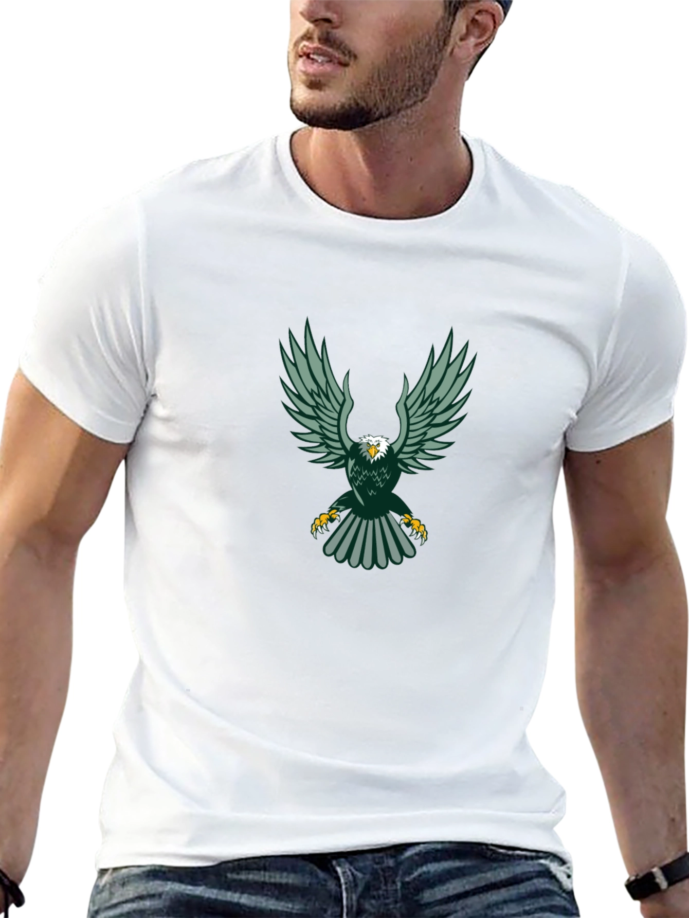 Eagle Graphic Black Tee - Stylish & Bold Design