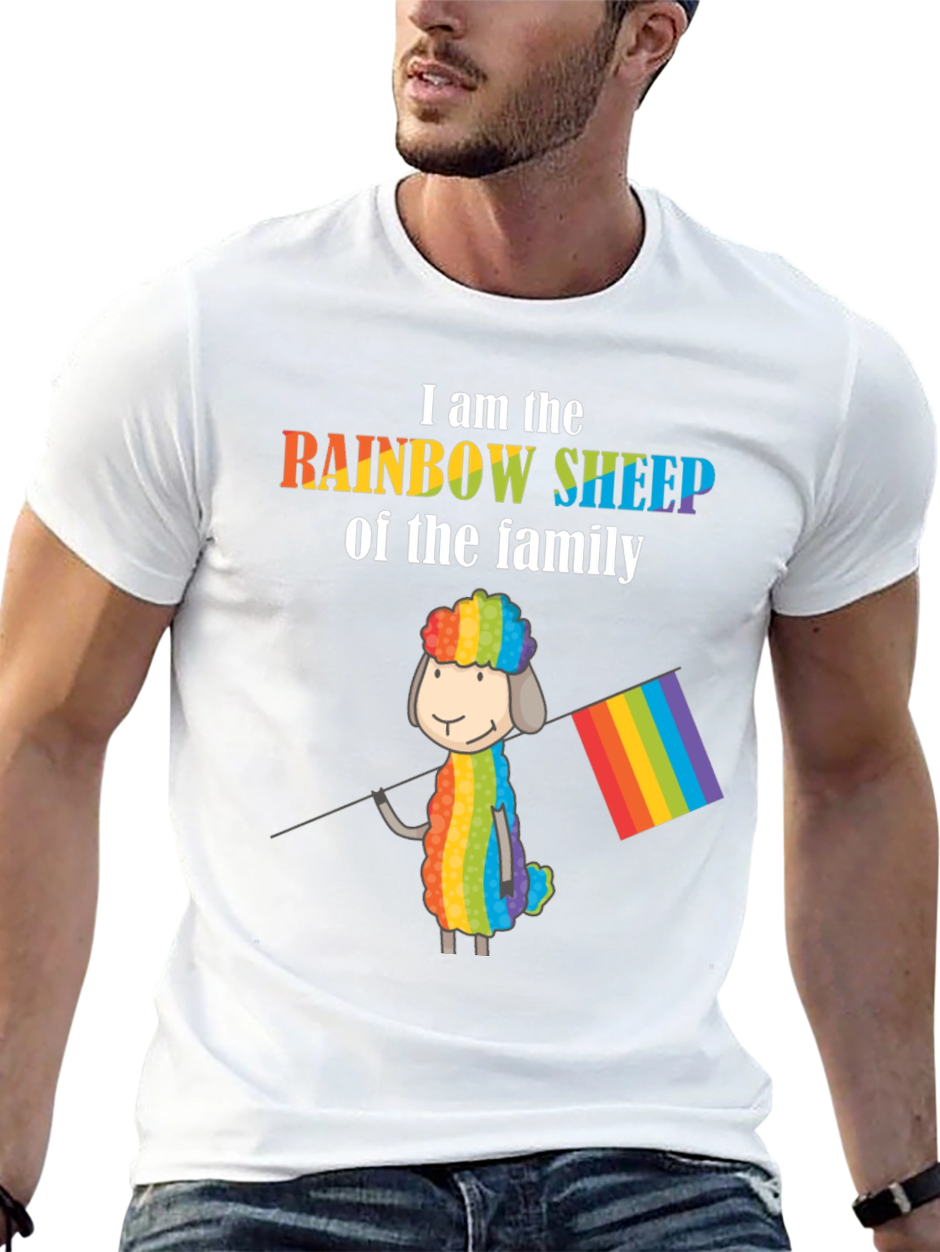 Rainbow Sheep LGBTQ Pride T-Shirt