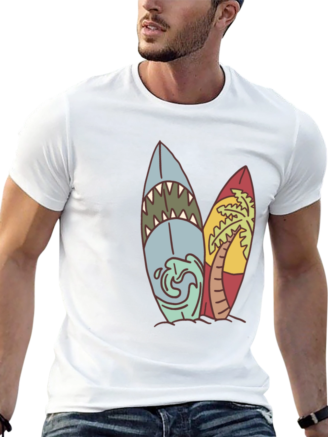 Surfboard Graphic Tee - Beach Vibes