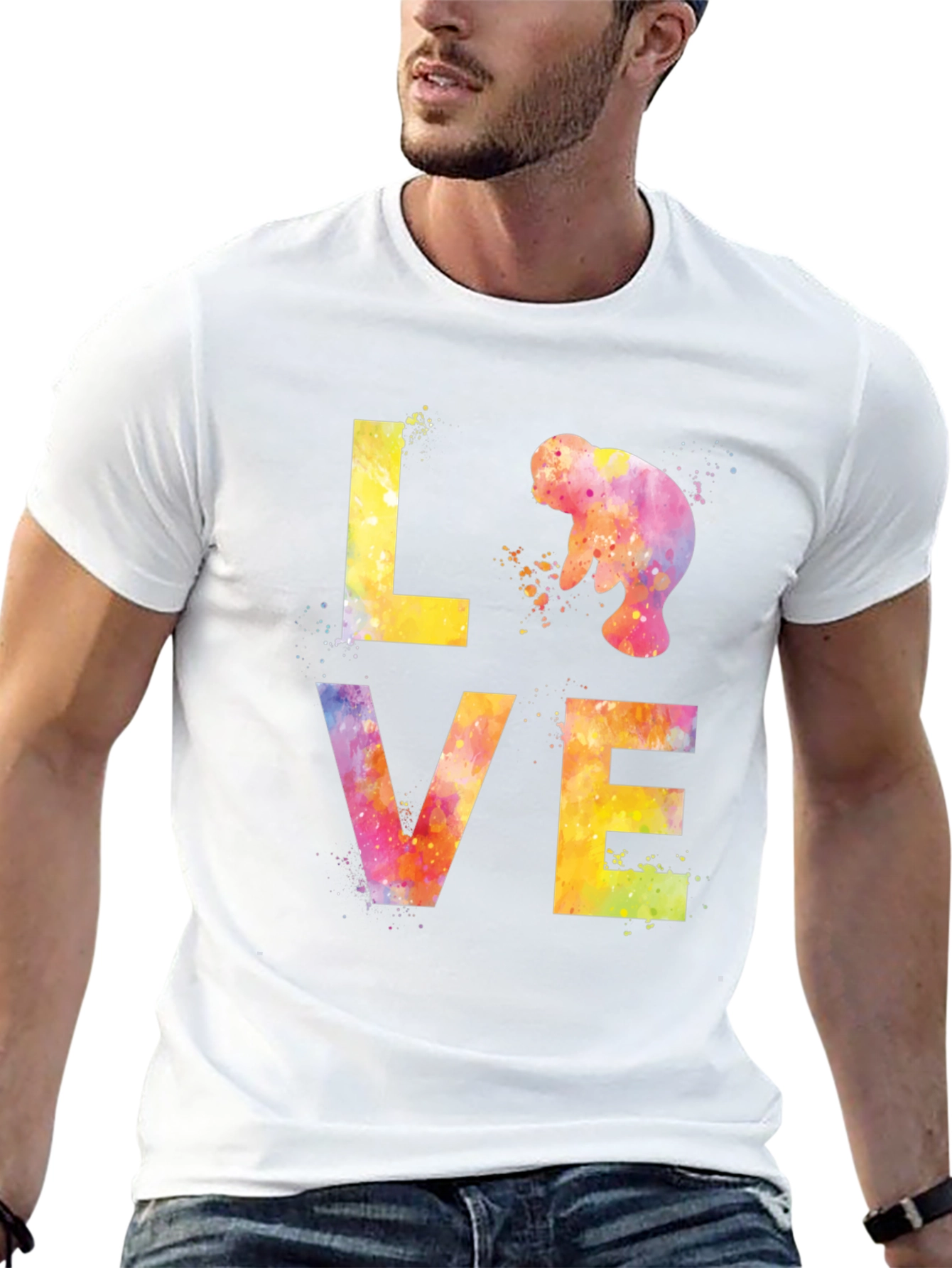 Manatee Love Watercolor T-Shirt