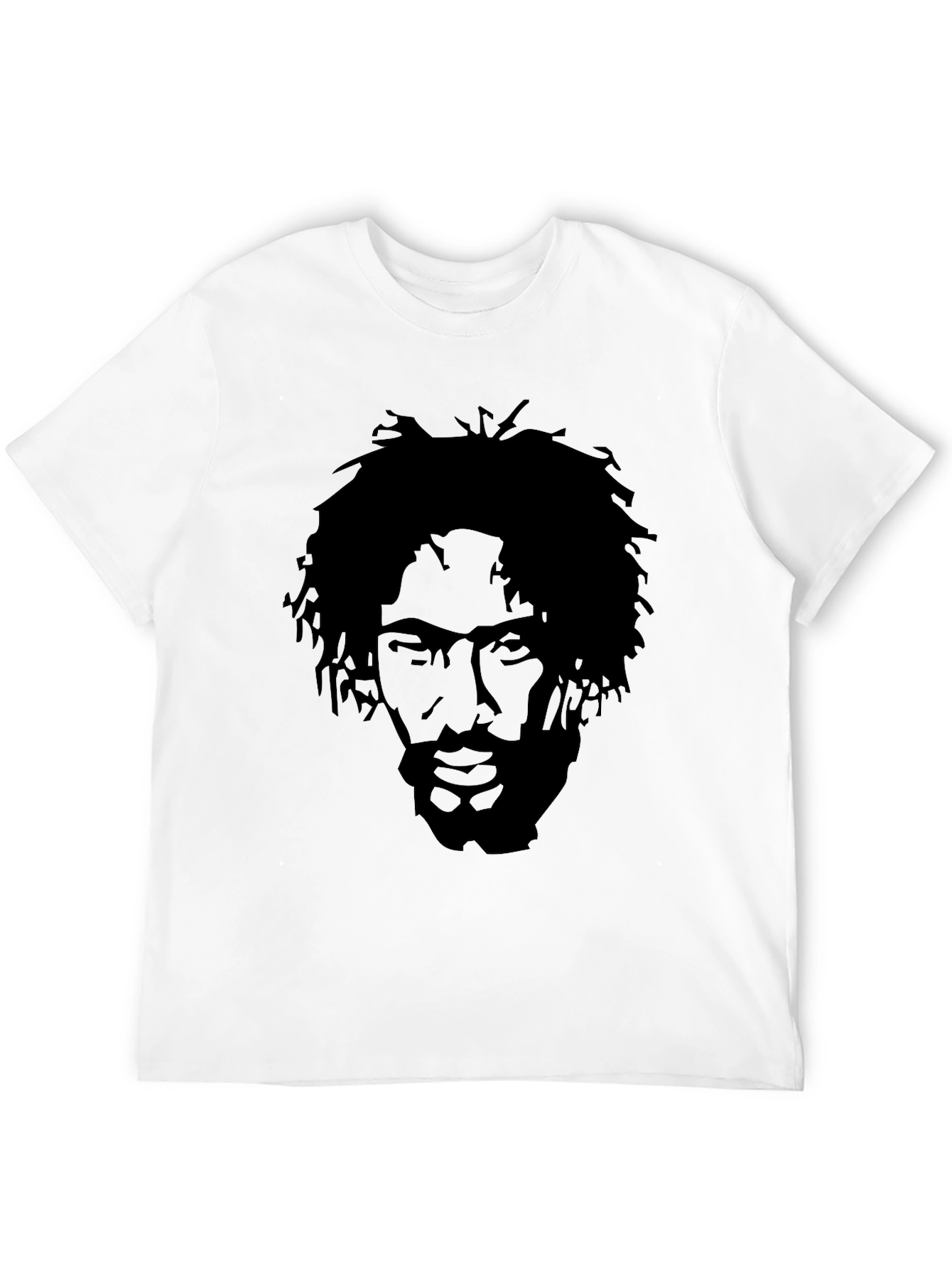 Black Graphic Tee - Silhouette Portrait