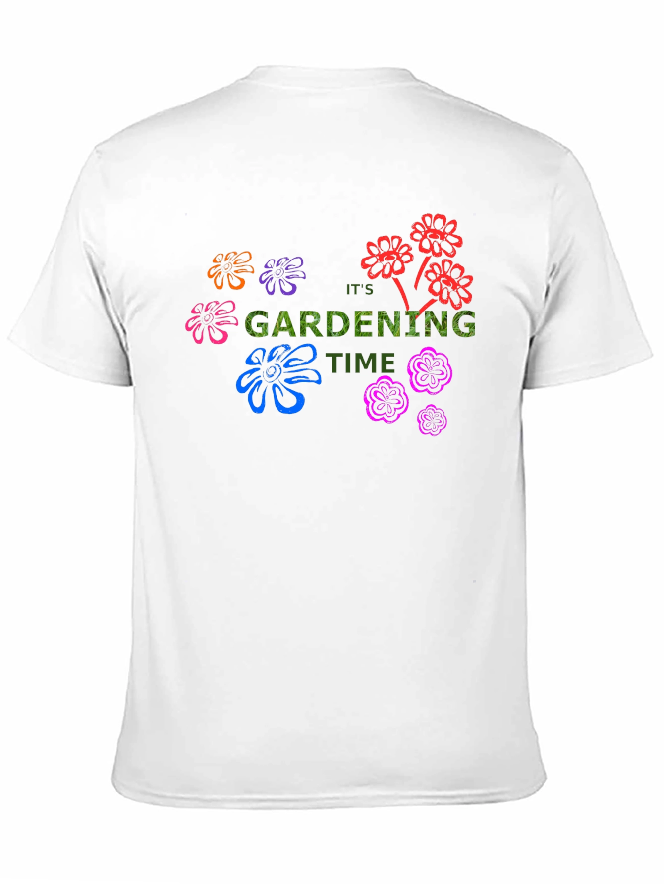 Gardening Time Black T-Shirt