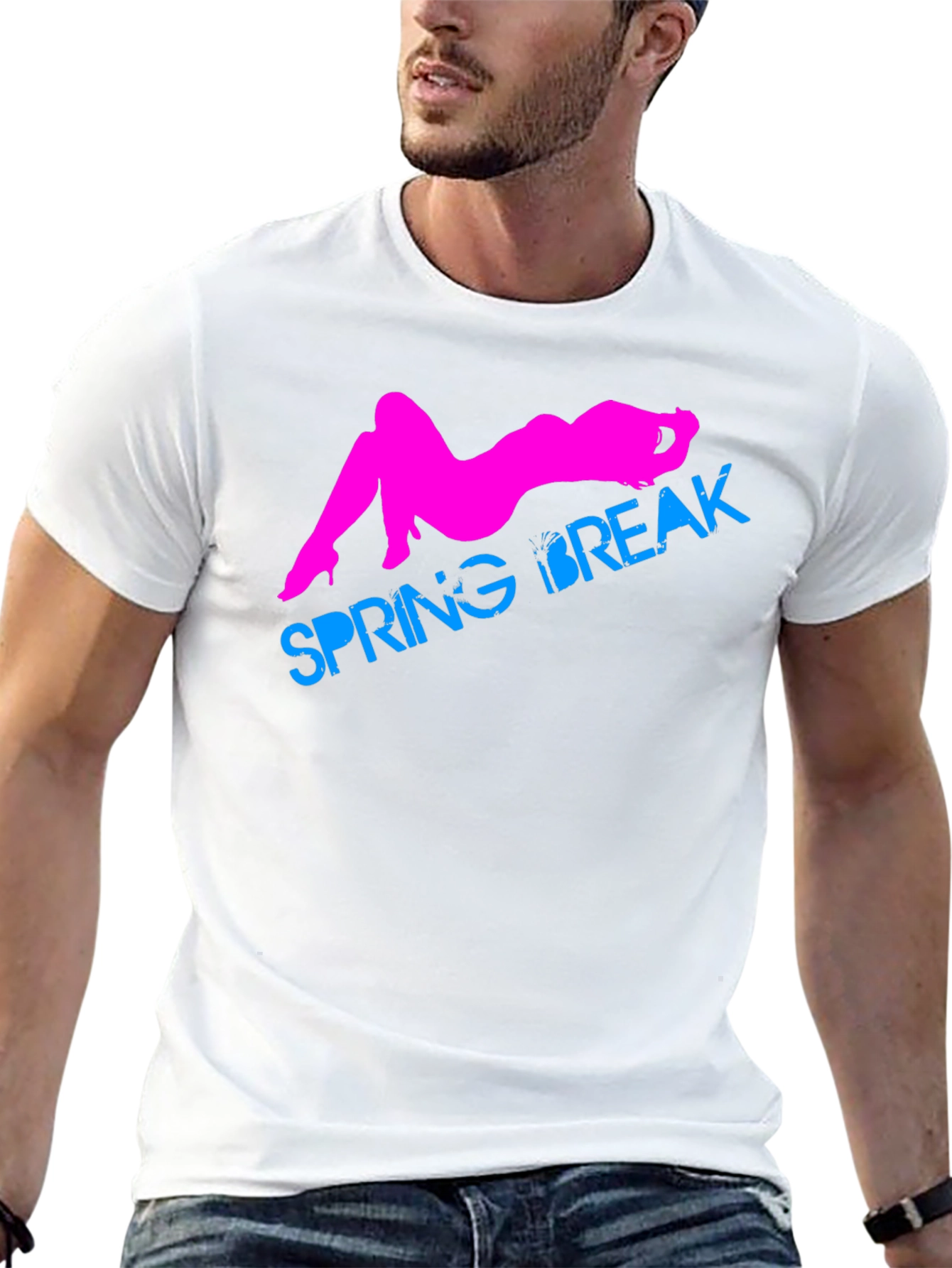 Spring Break Graphic T-Shirt - Black