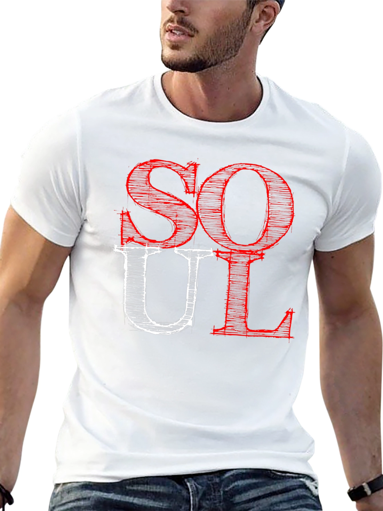 Soul Graphic Print Black T-Shirt