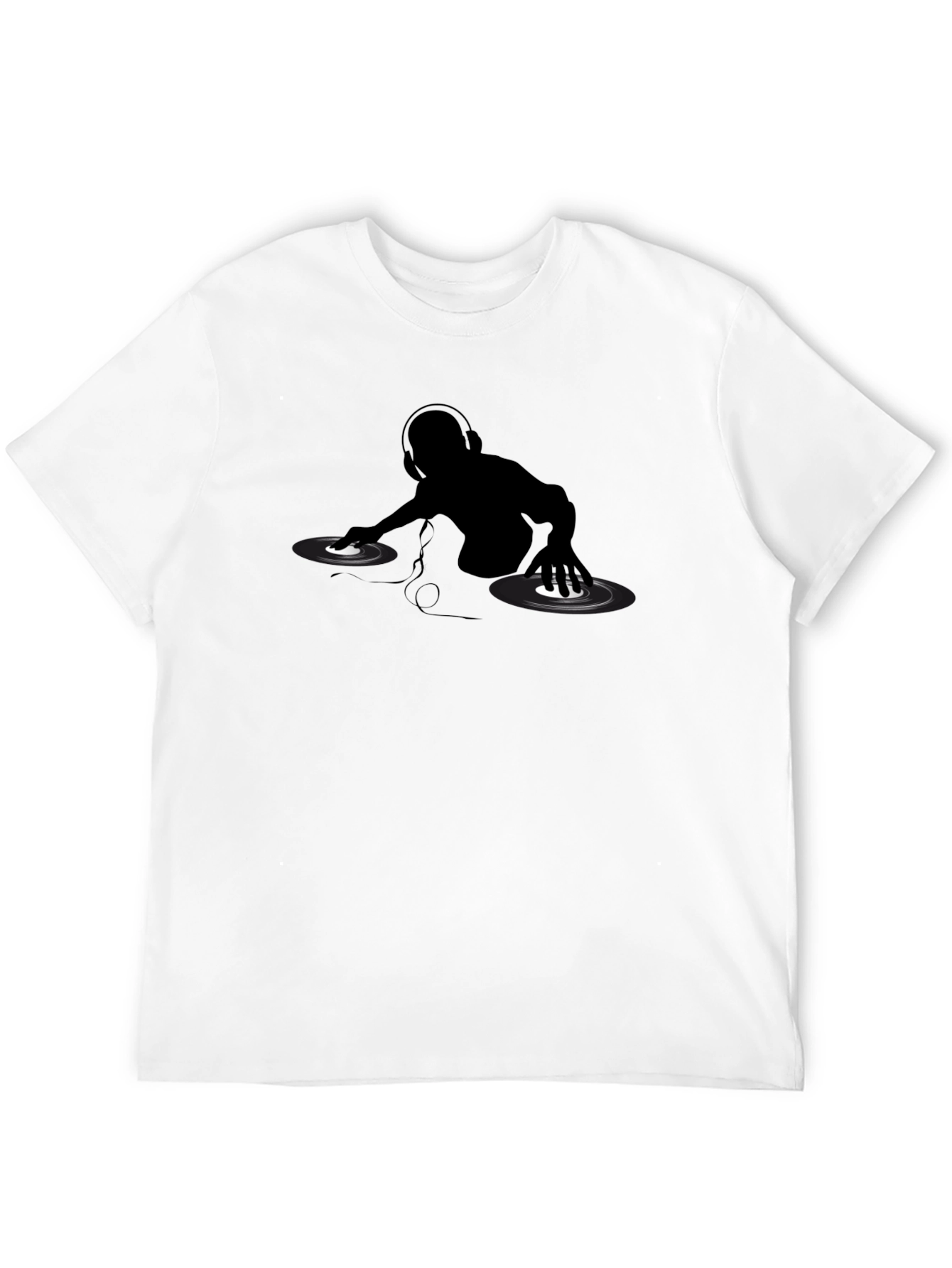 DJ Silhouette Graphic Tee - Turntable Artist Shirt