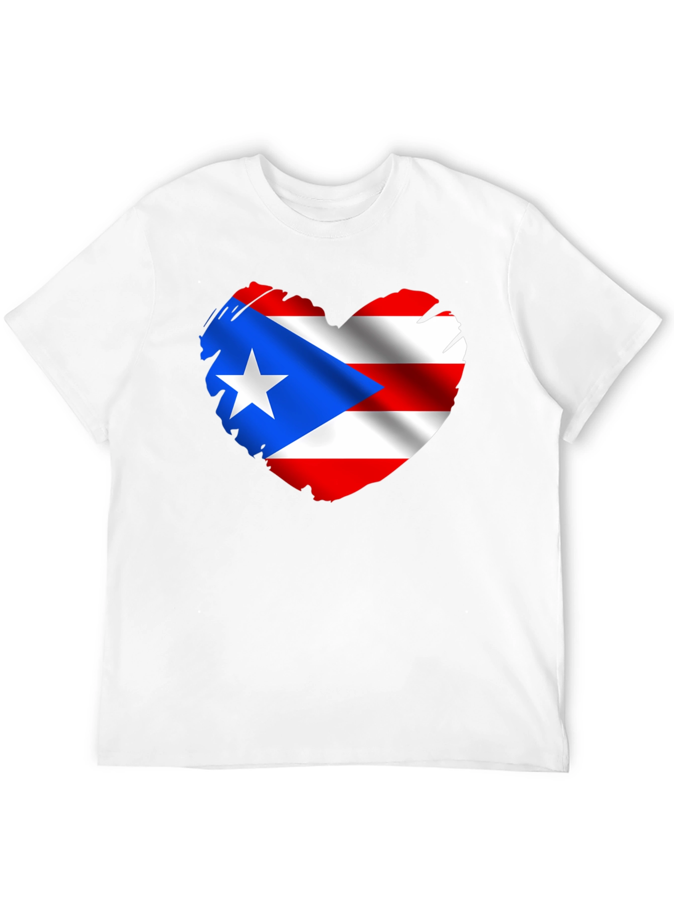 Puerto Rico Flag Heart Graphic T-Shirt
