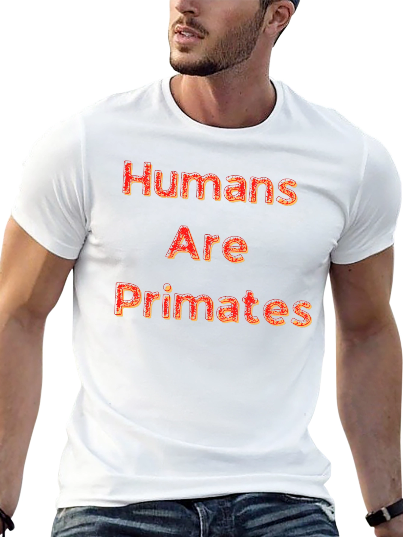 Humans Are Primates Graphic T-Shirt - Bold Design