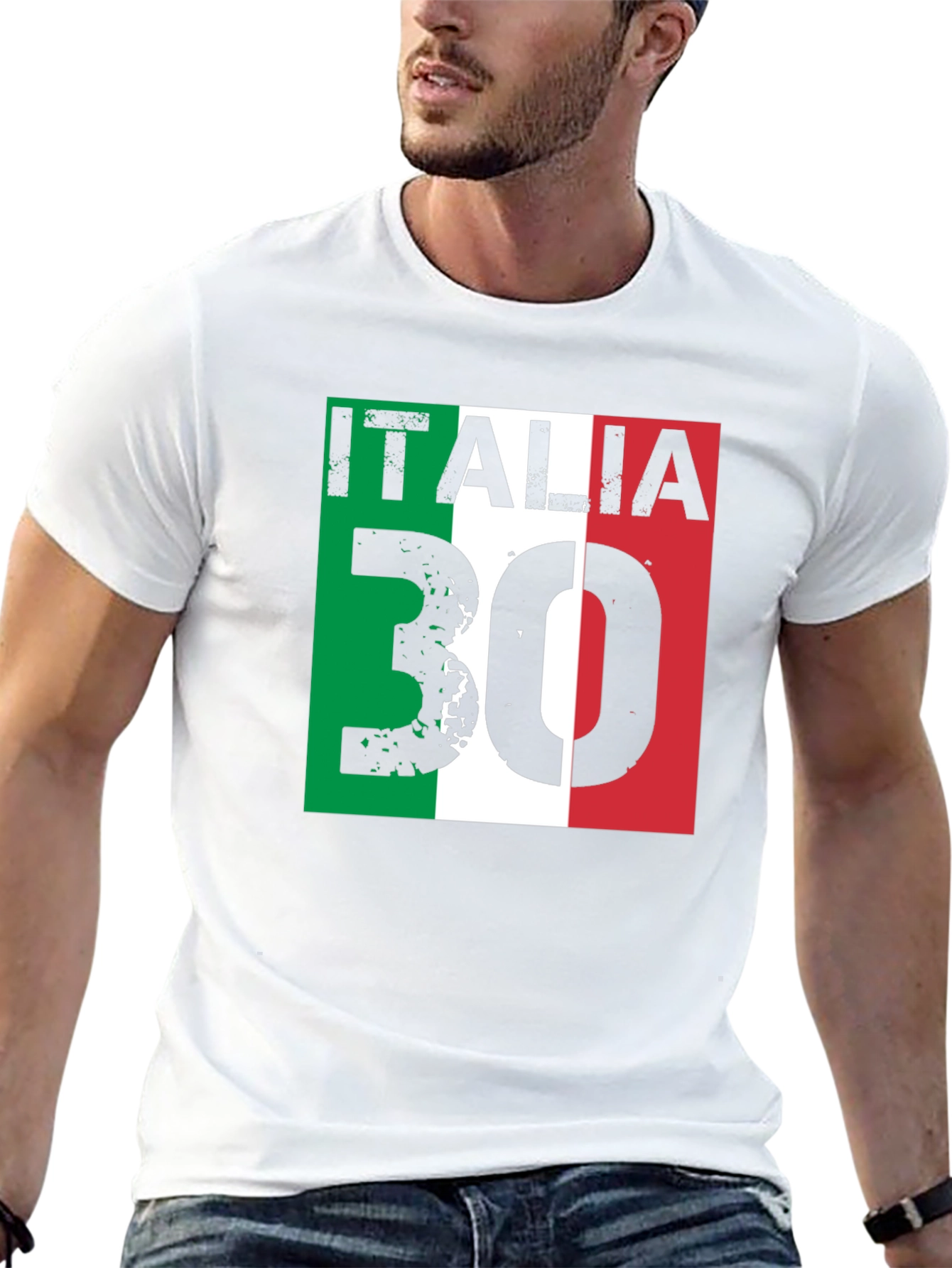 Italia 30 T-Shirt Italian Flag Graphic Tee