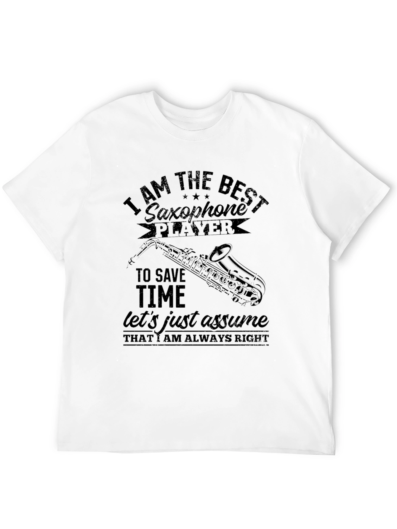 Saxophone Player Novelty Graphic Tee