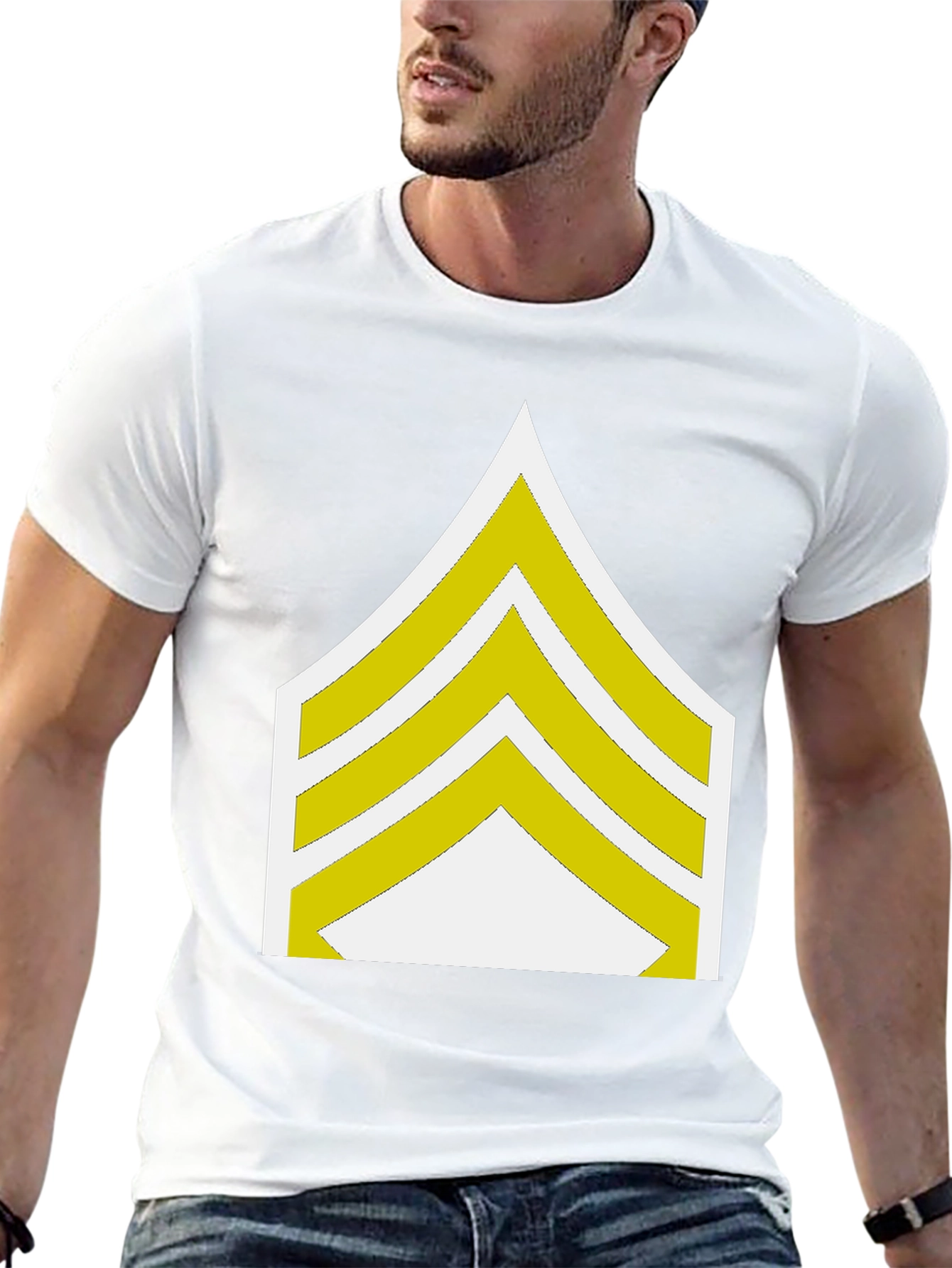 Sergeant Stripes Graphic Tee - Military Style
