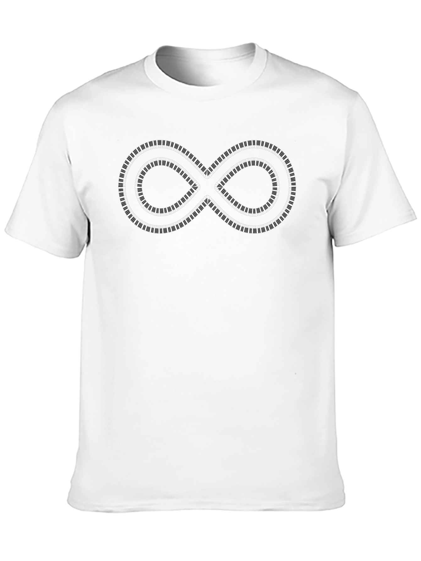 Infinity Piano Keys Graphic Tee - Music Lovers T-Shirt