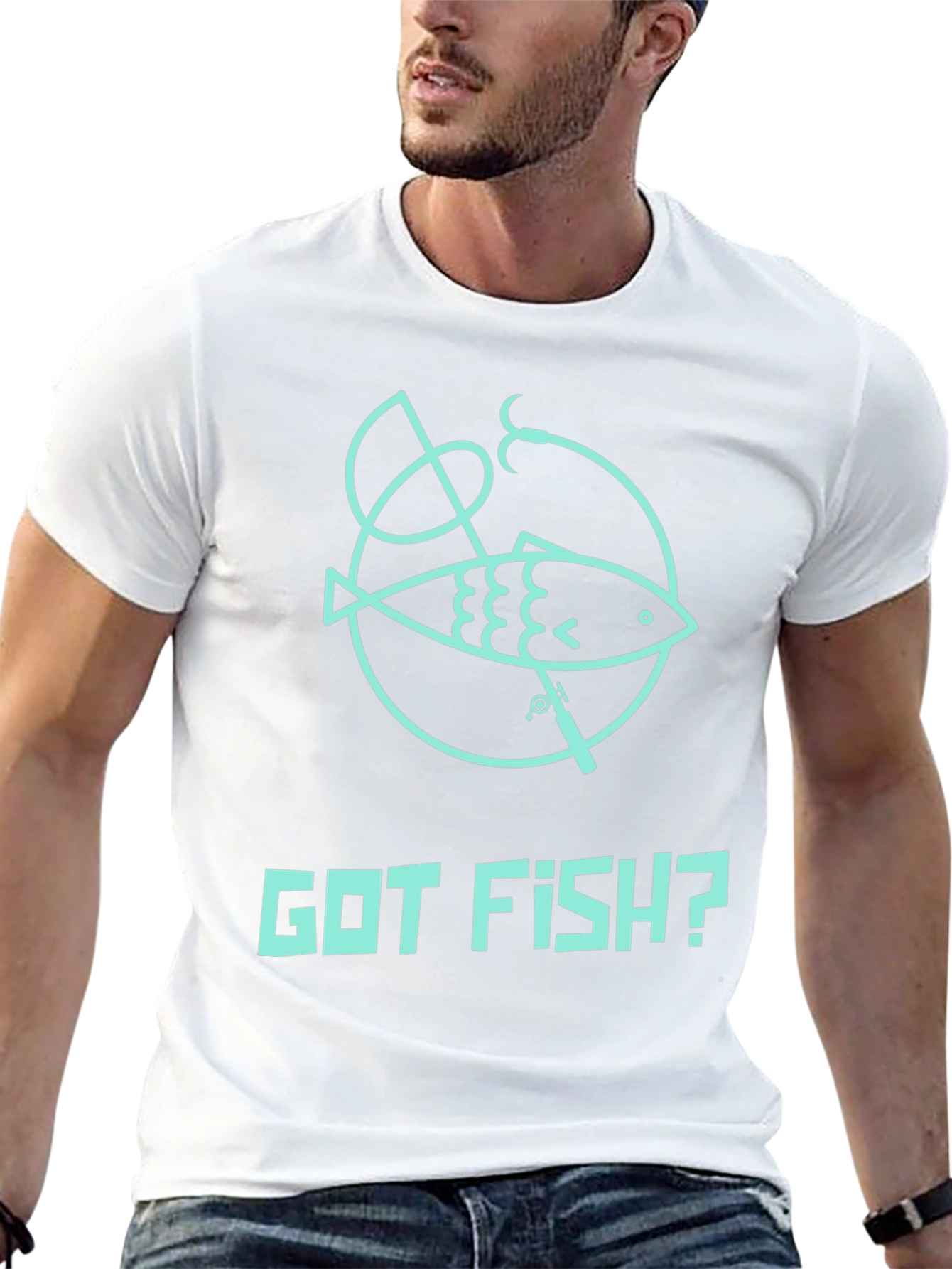 Got Fish? Black Cotton Graphic Tee
