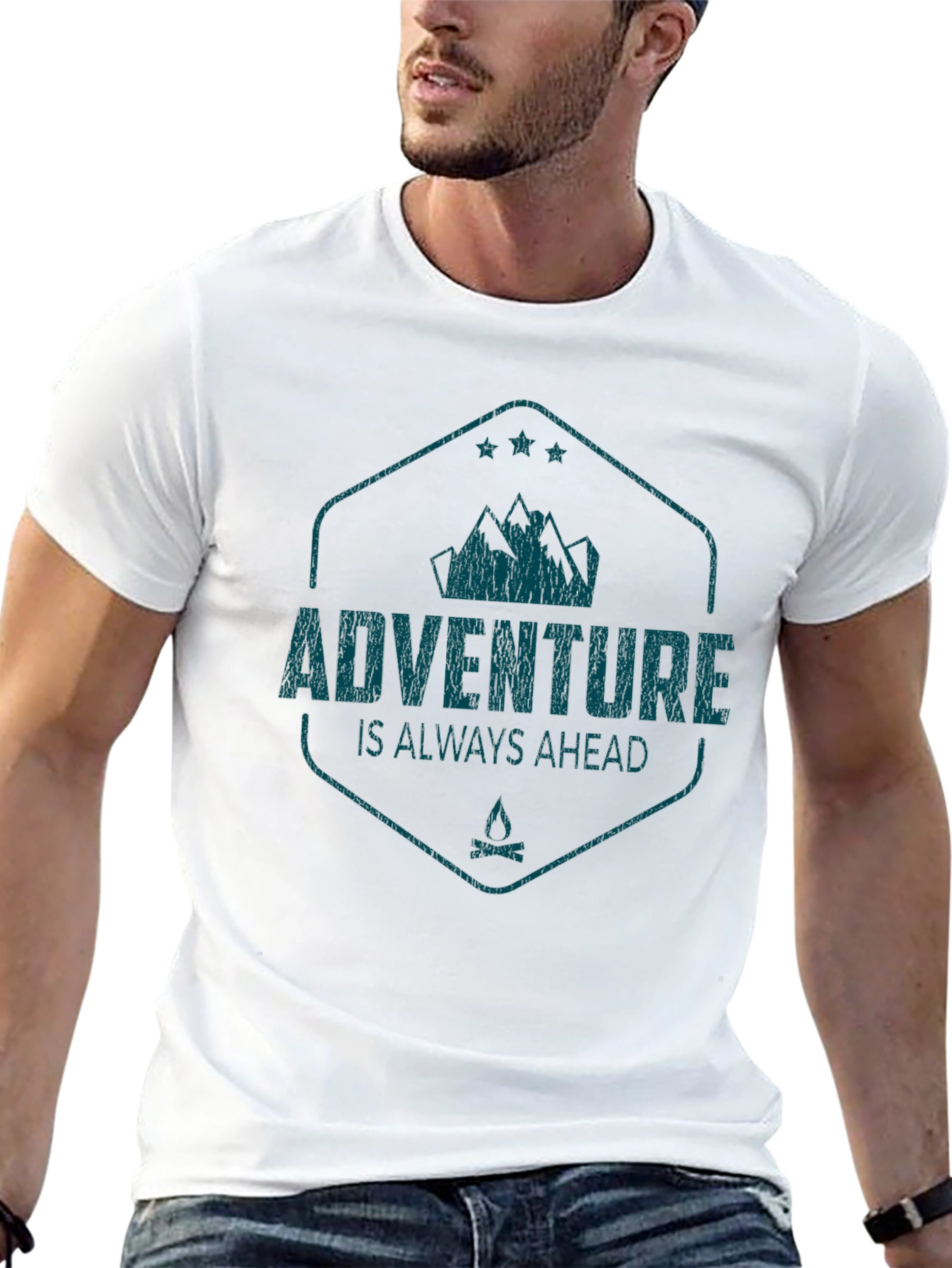 Adventure Awaits Mens Graphic Tee