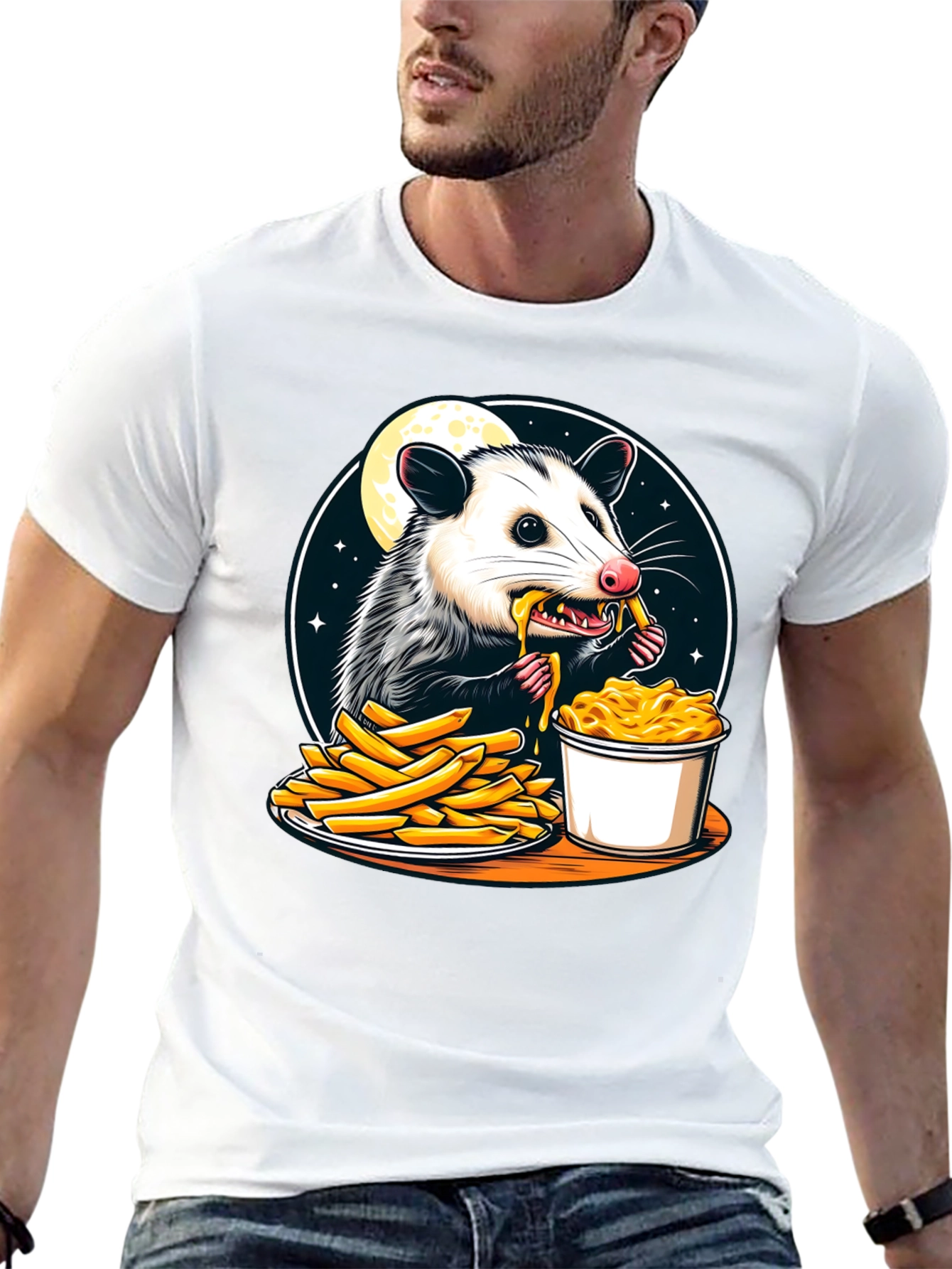 Opossum Eats Fries and Mac T-Shirt