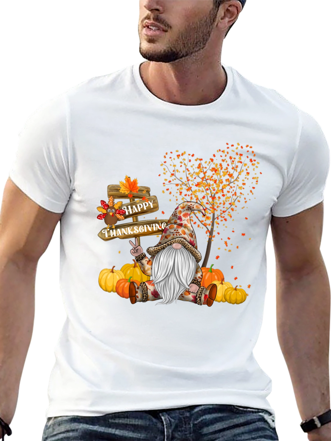Thanksgiving Gnome T-Shirt - Happy Fall Tee