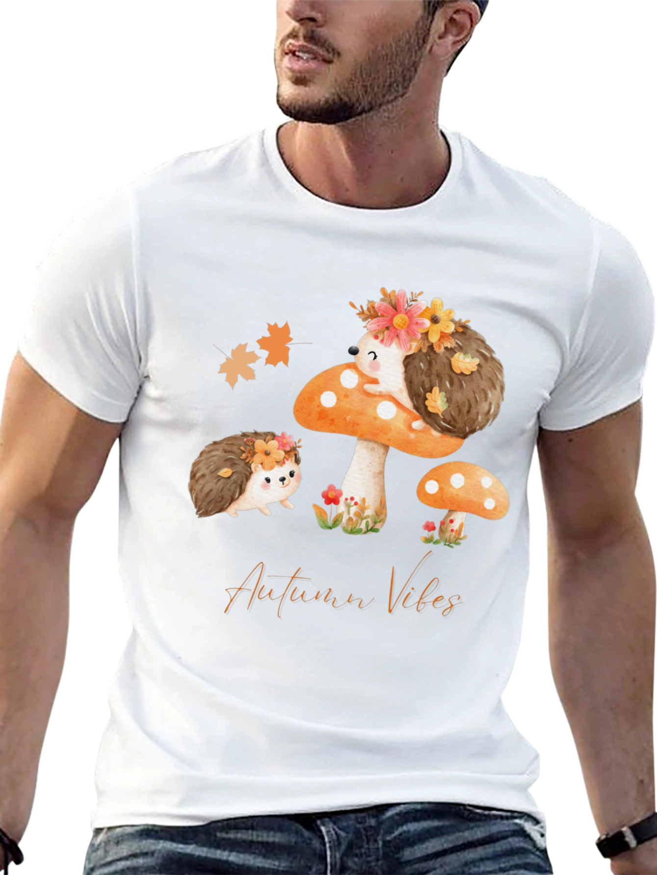Autumn Vibes Hedgehog Graphic Tee