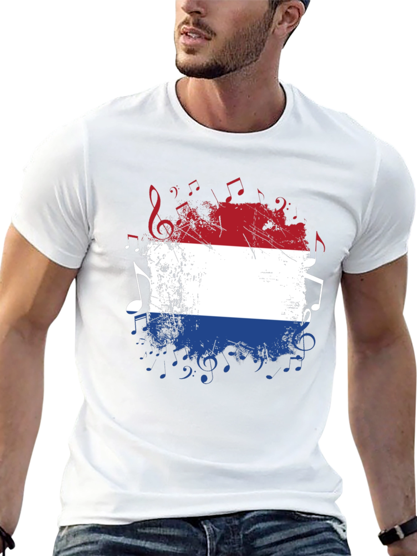 Dutch Flag Music Notes T-Shirt