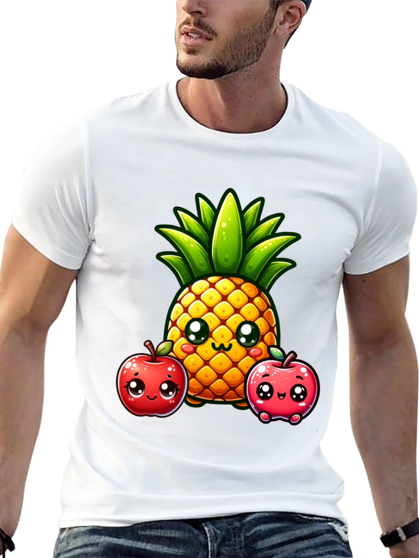 Cute Pineapple & Apples Graphic Tee