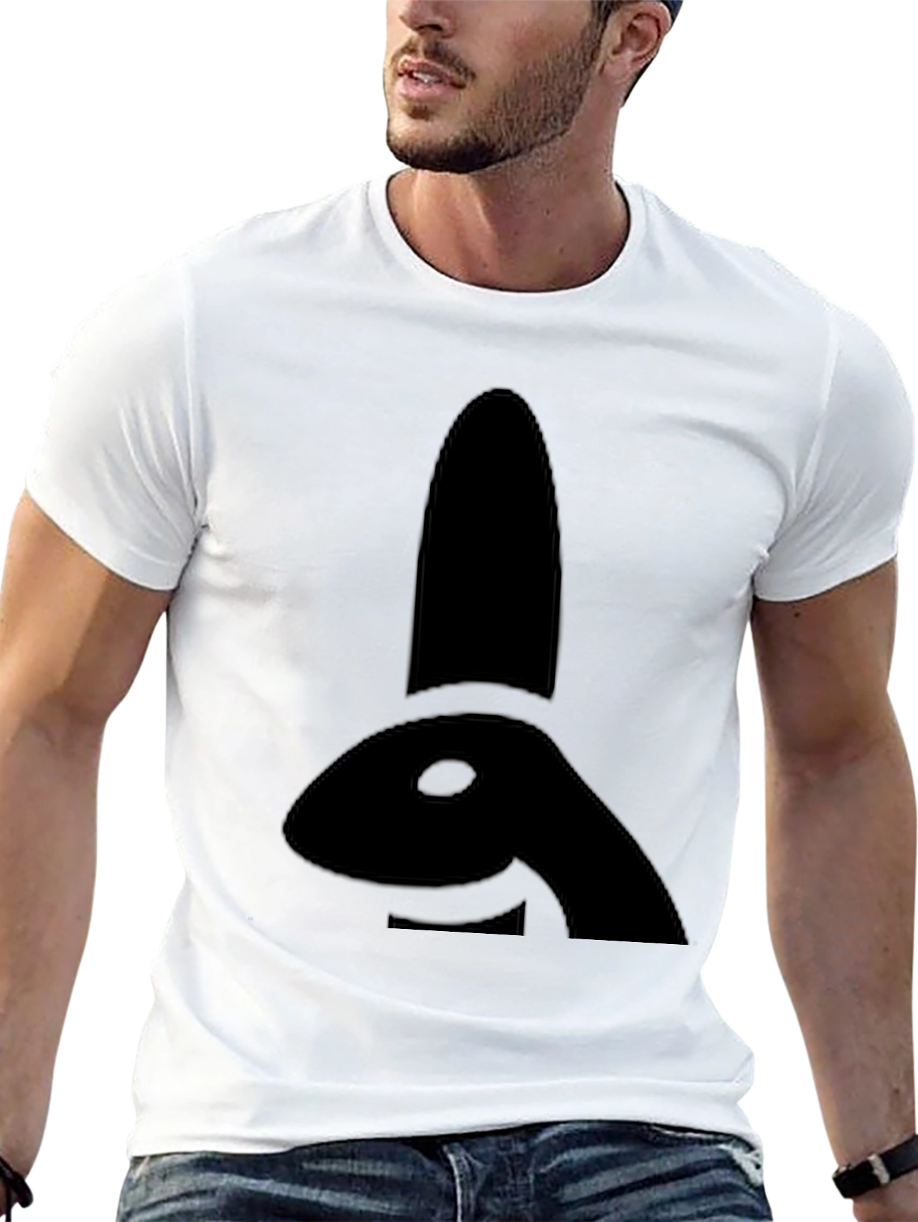 Black Bunny Silhouette Graphic Tee