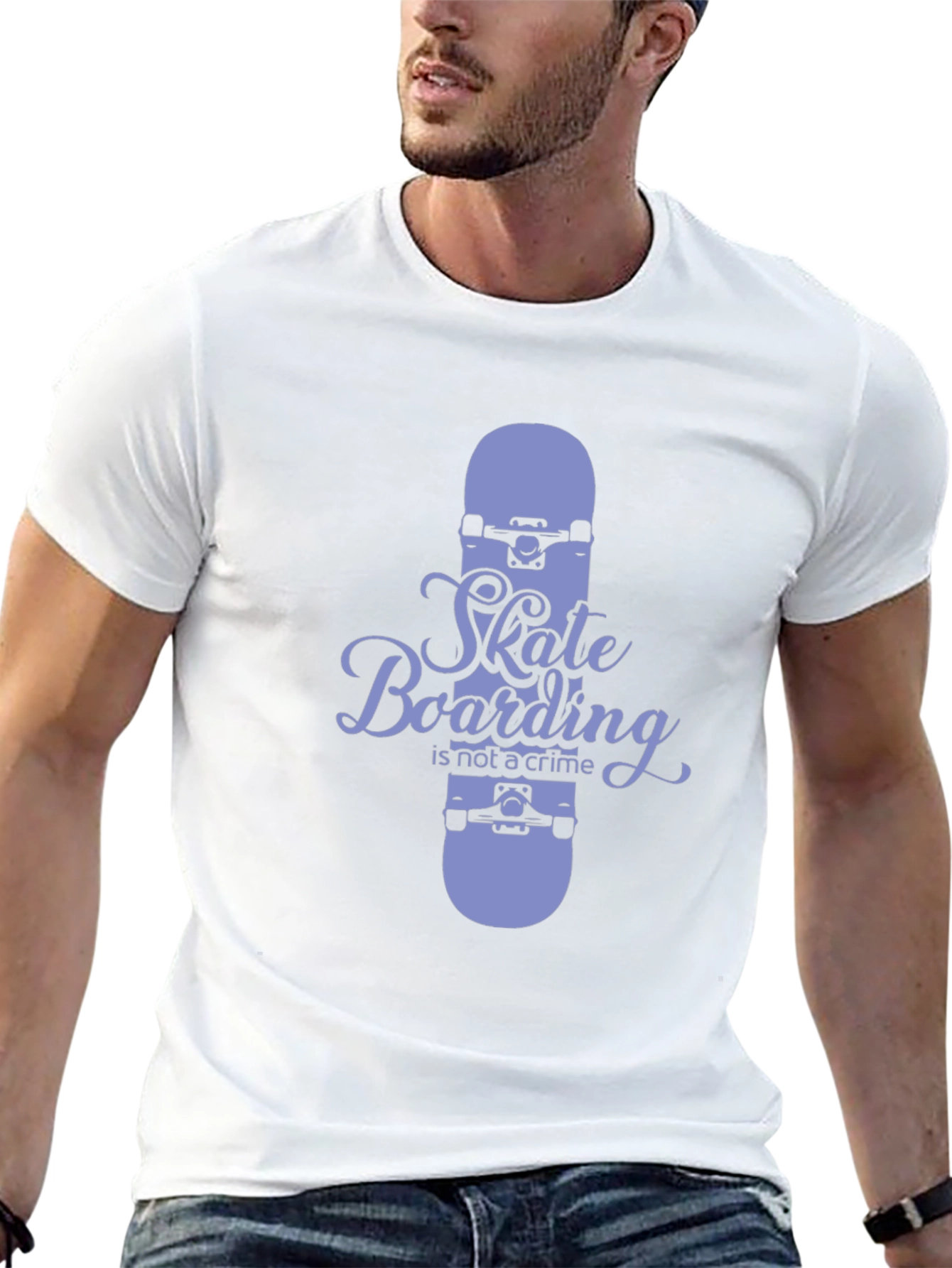 Skateboarding T-Shirt - Skateboarding is Not a Crime
