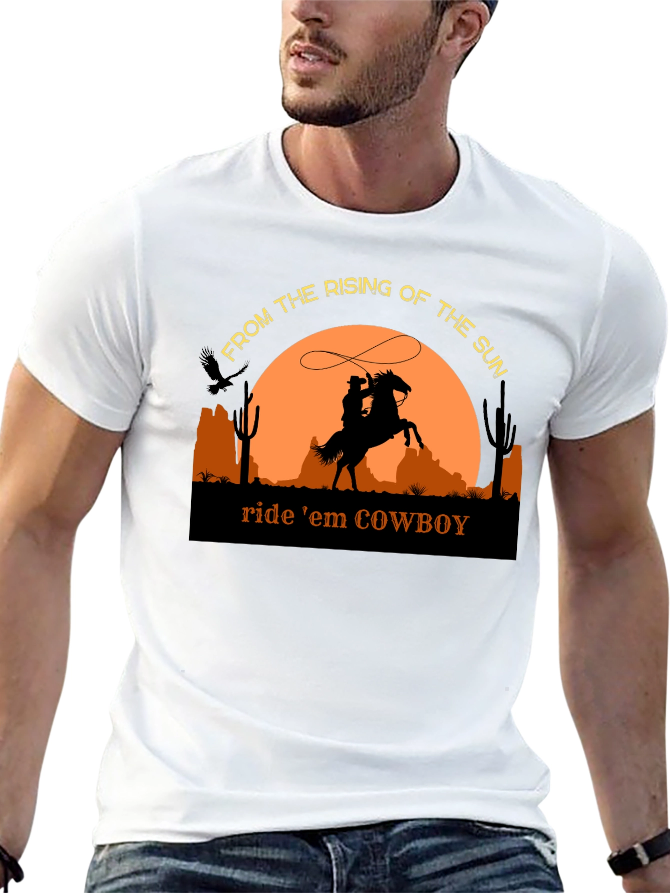 Cowboy Silhouette T-Shirt - Ride em Cowboy