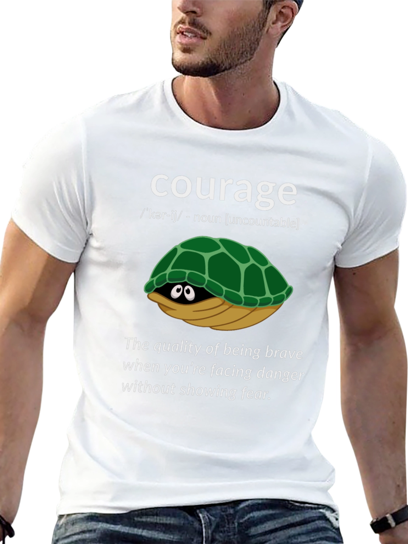 Courage Turtle Graphic T-Shirt - Definition Tee