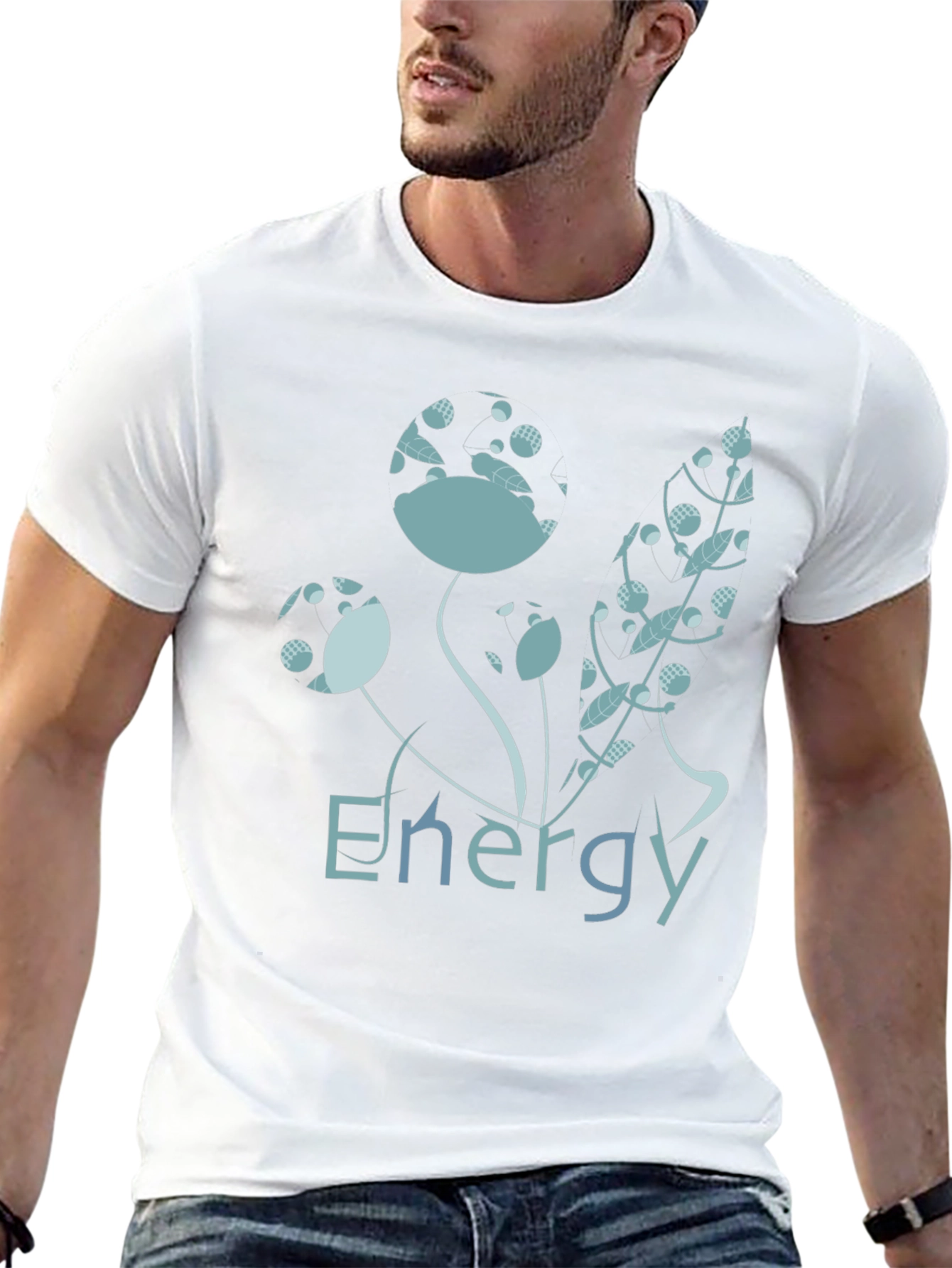 Energy Floral Graphic Black T-Shirt