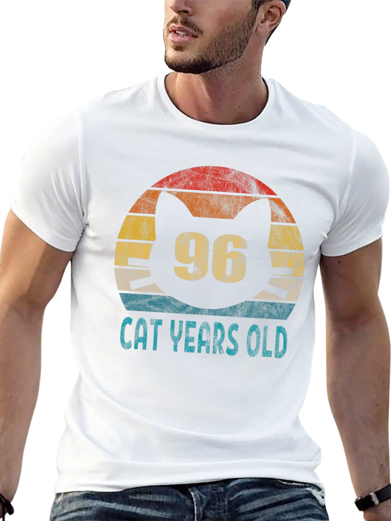 96 Cat Years Old Graphic Tee