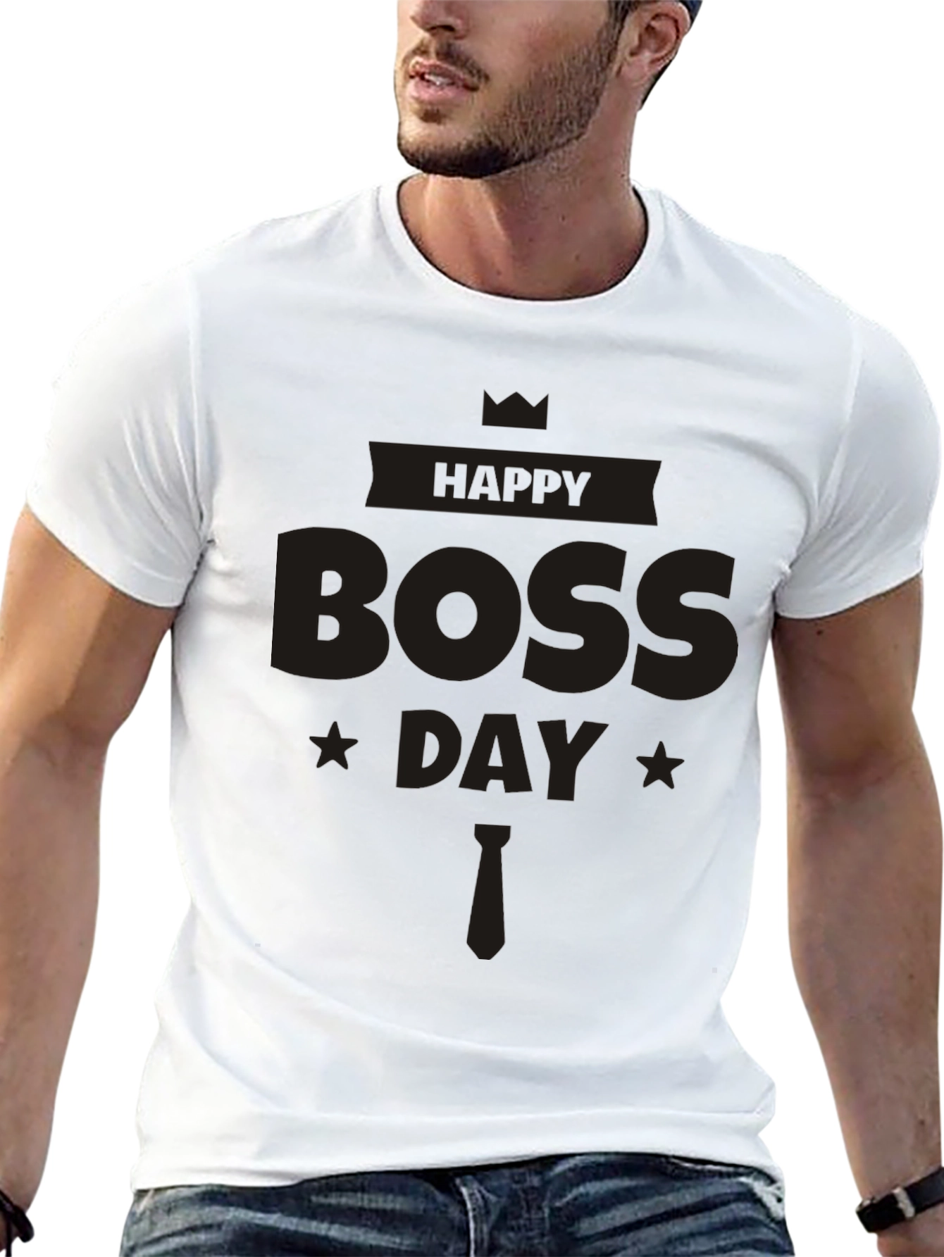 Happy Boss Day Black T-Shirt - Celebrate Your Leader!