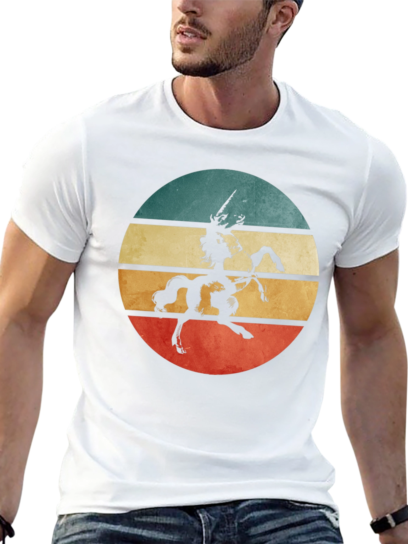 Retro Unicorn Graphic Tee - Black