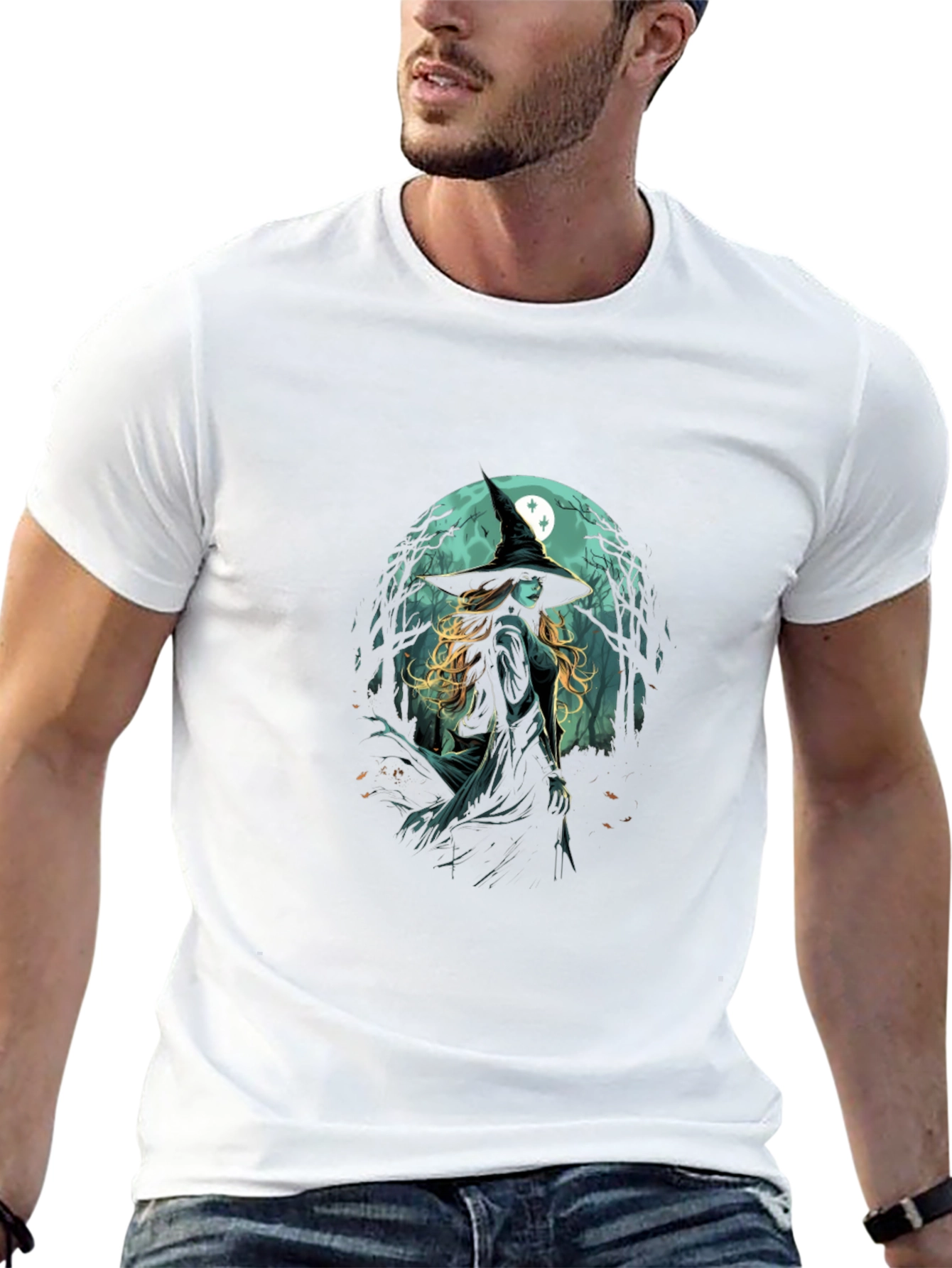 Witch Graphic T-Shirt - Halloween Style
