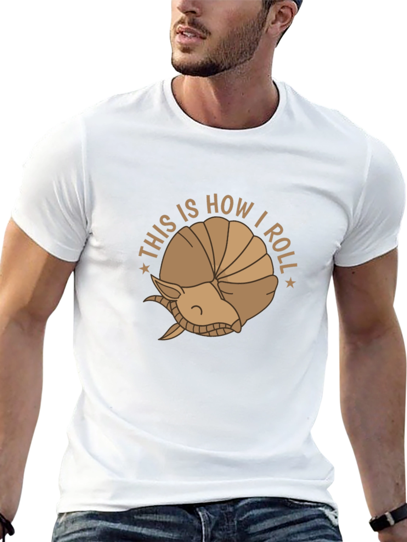 This is How I Roll T-Shirt - Armadillo Design
