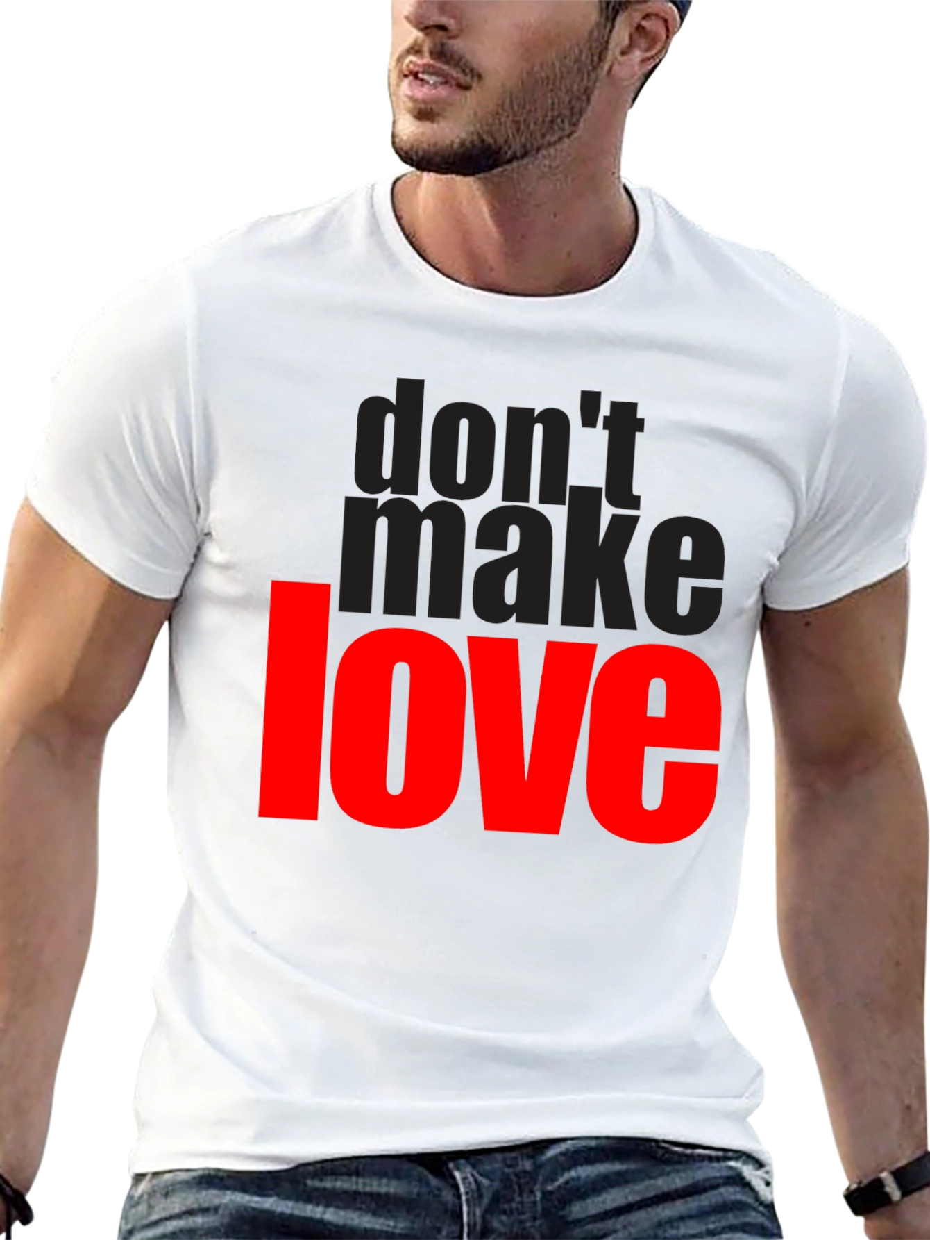Dont Make Love Graphic T-Shirt - Black