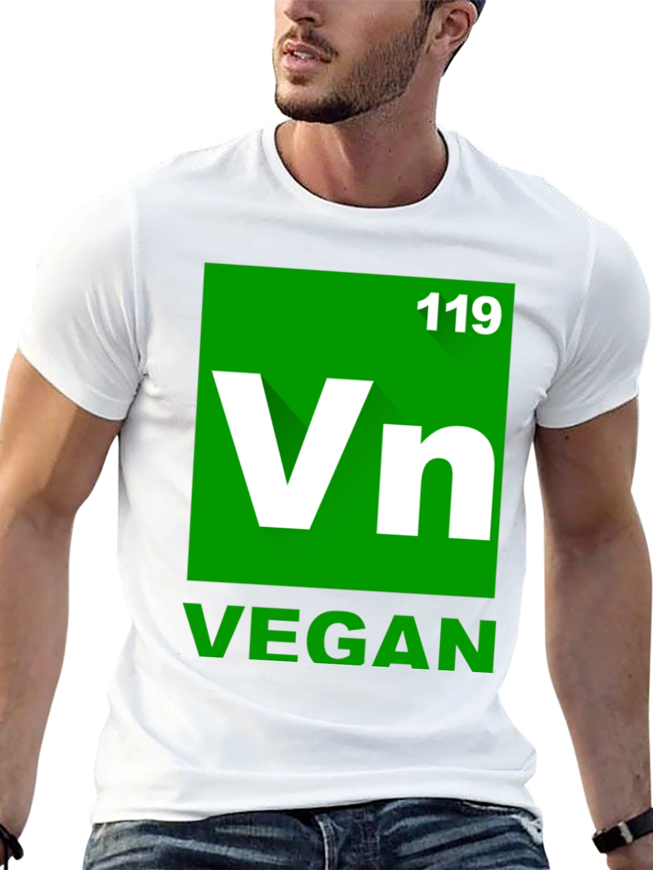 Vegan Element T-Shirt - Green Periodic Table Style