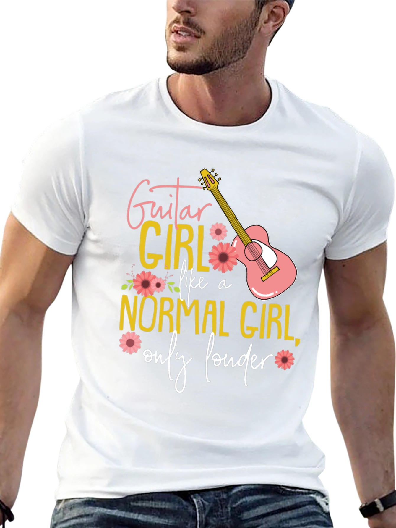 Guitar Girl T-Shirt: Normal Girl Only Louder!
