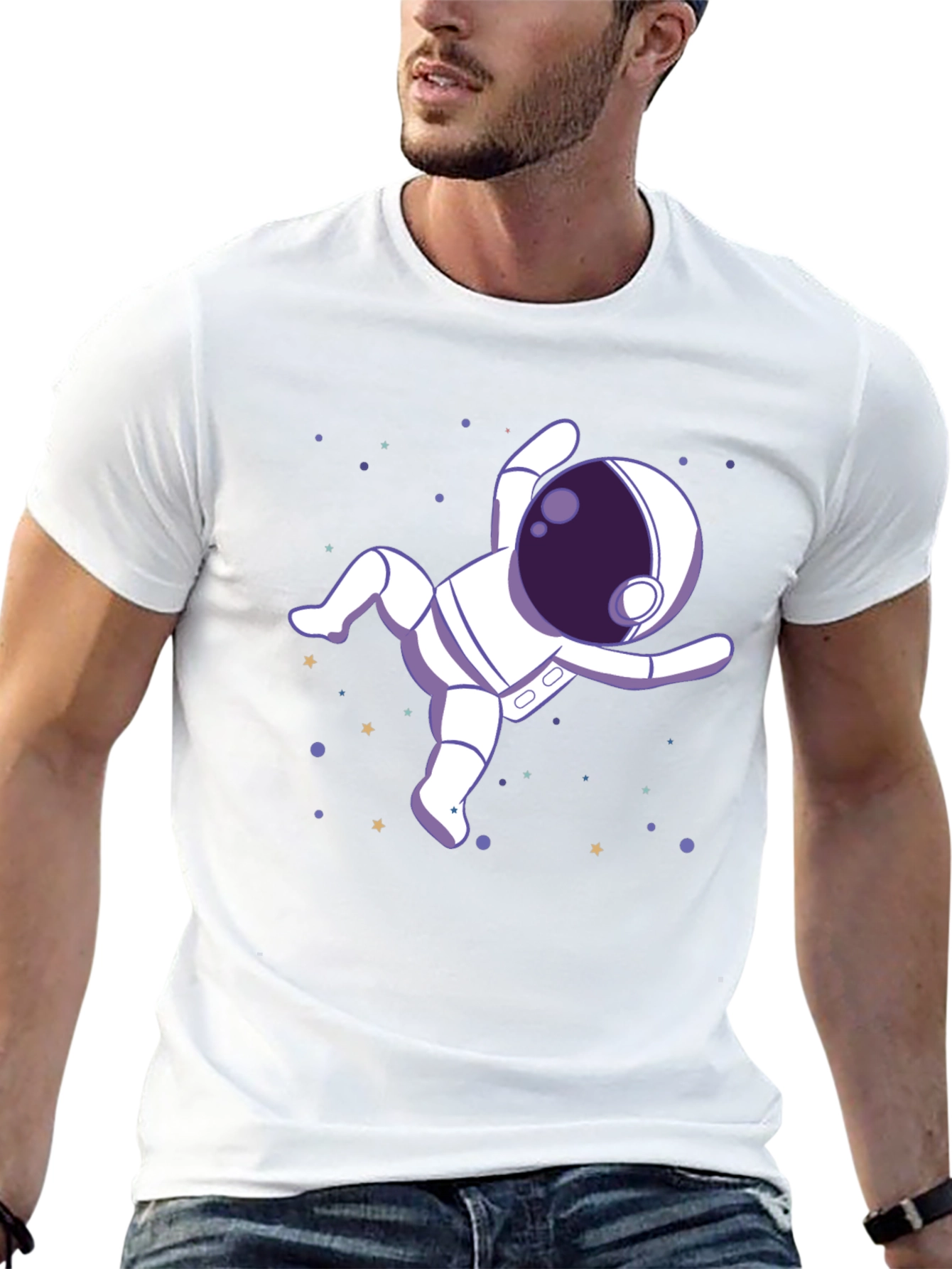 Astronaut in Space Graphic Tee - Black