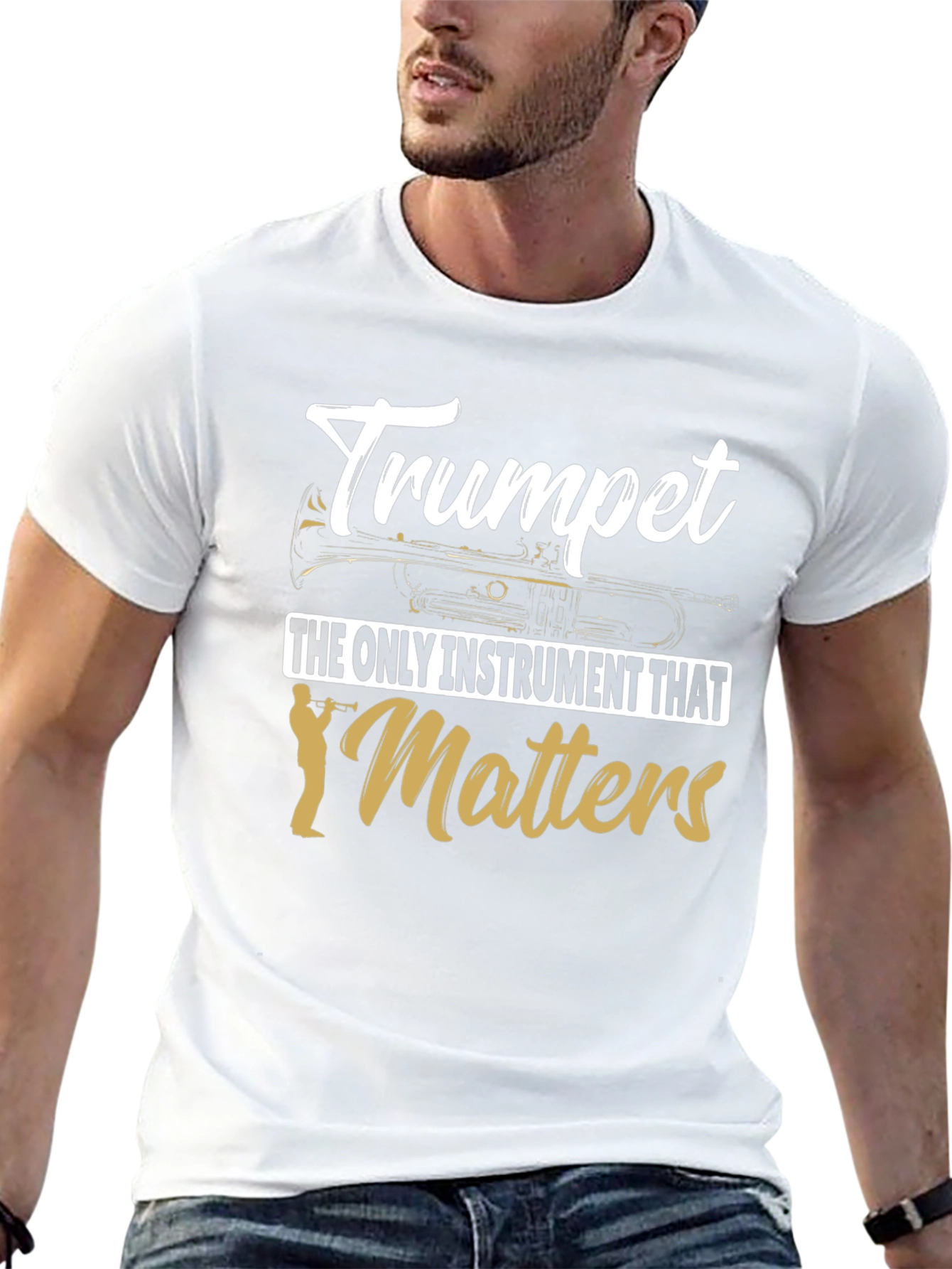 Trumpet Instrument Graphic Tee for Musicians