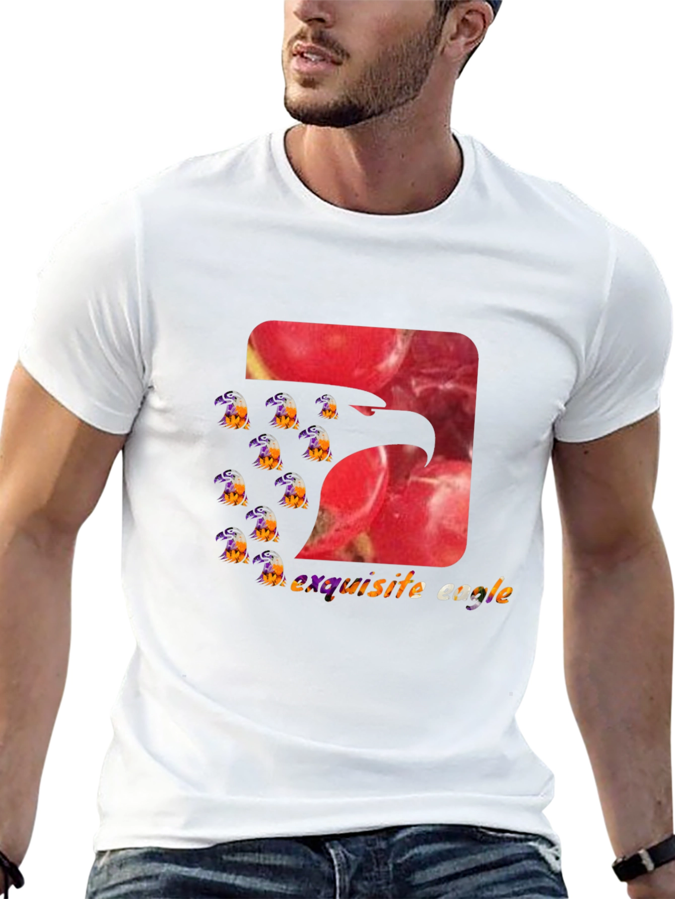 Exquisite Eagle Graphic Tee - Stylish Black T-Shirt
