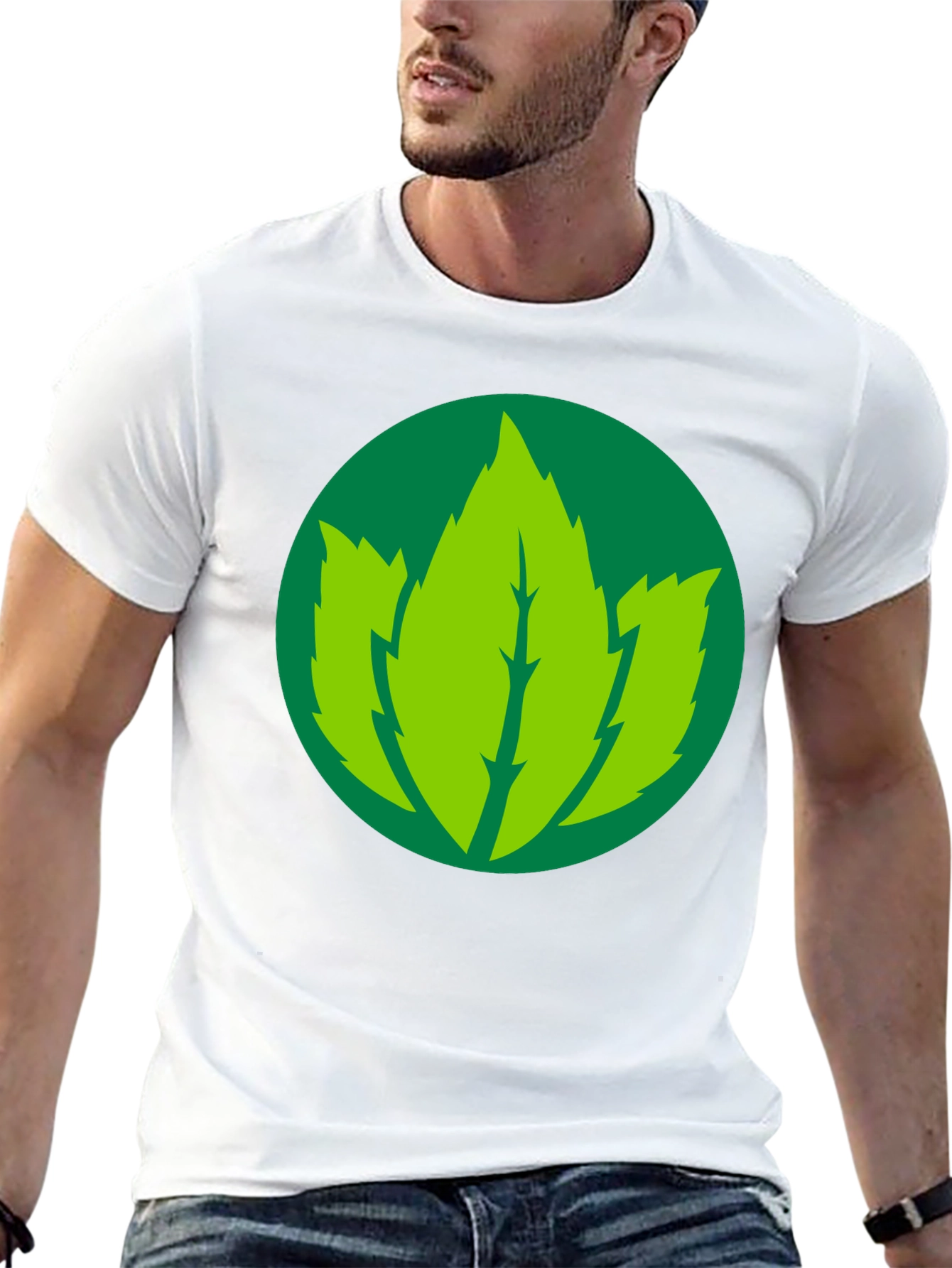 Leaf Logo Black T-Shirt