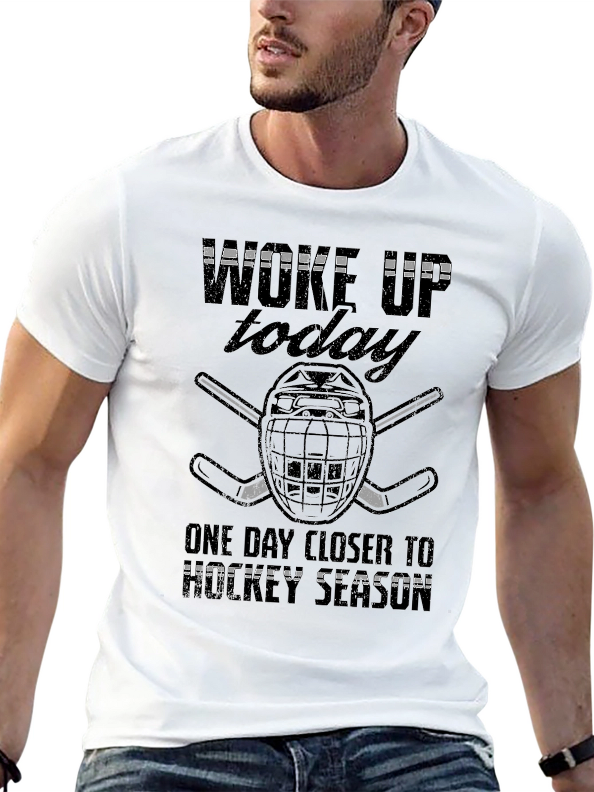 Hockey Season Graphic Tee - Black
