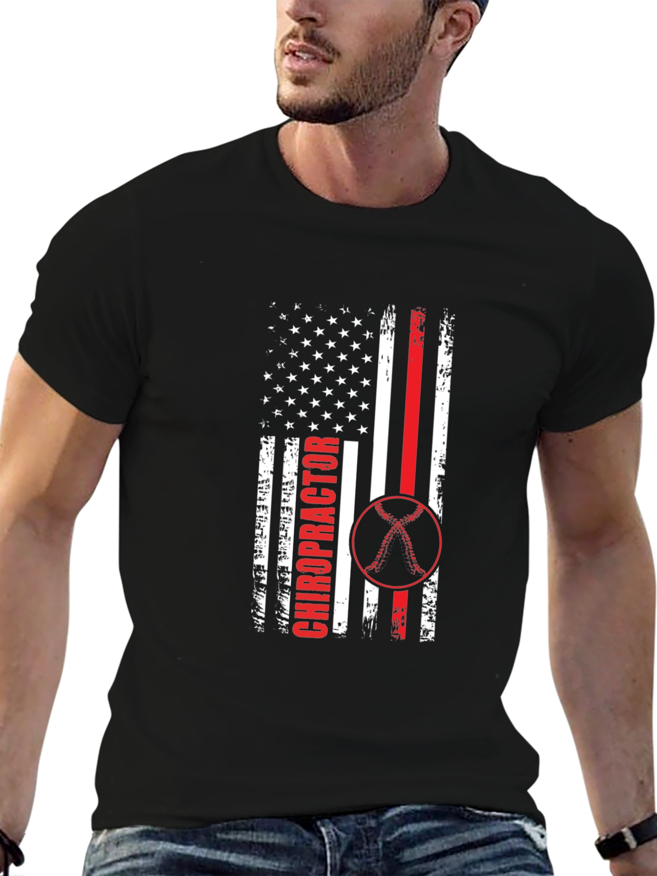Chiropractor American Flag T-Shirt