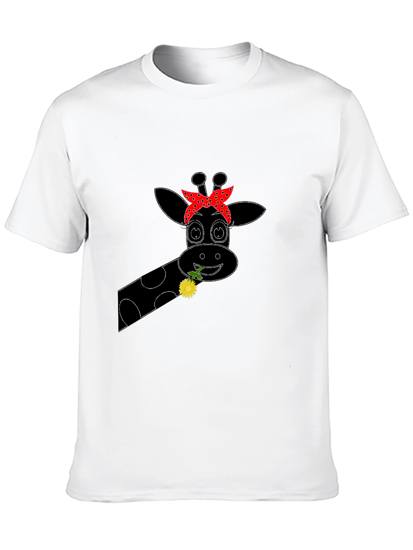 Giraffe Bandana Graphic Tee - Black