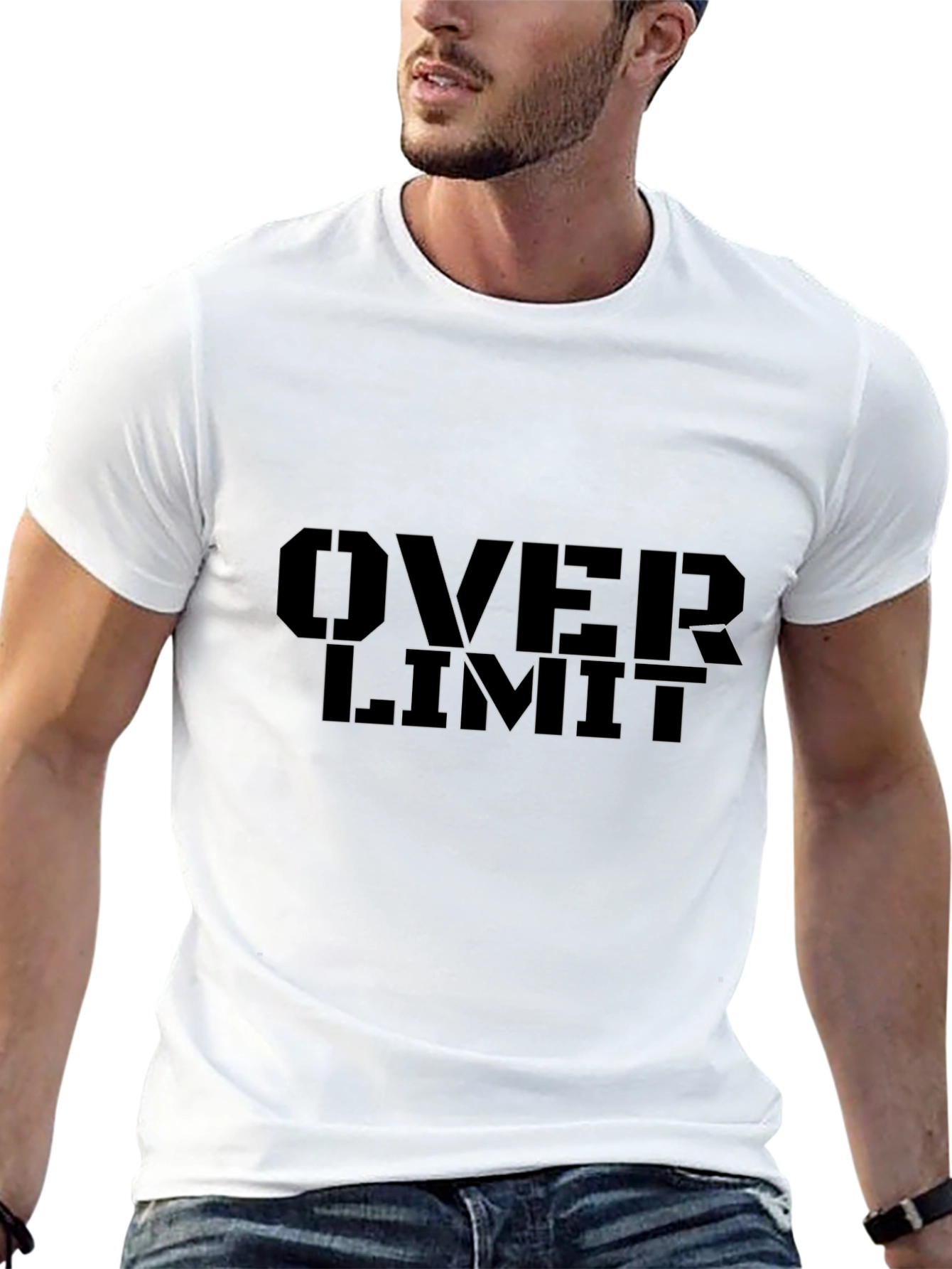 Over Limit Graphic Print Black T-Shirt