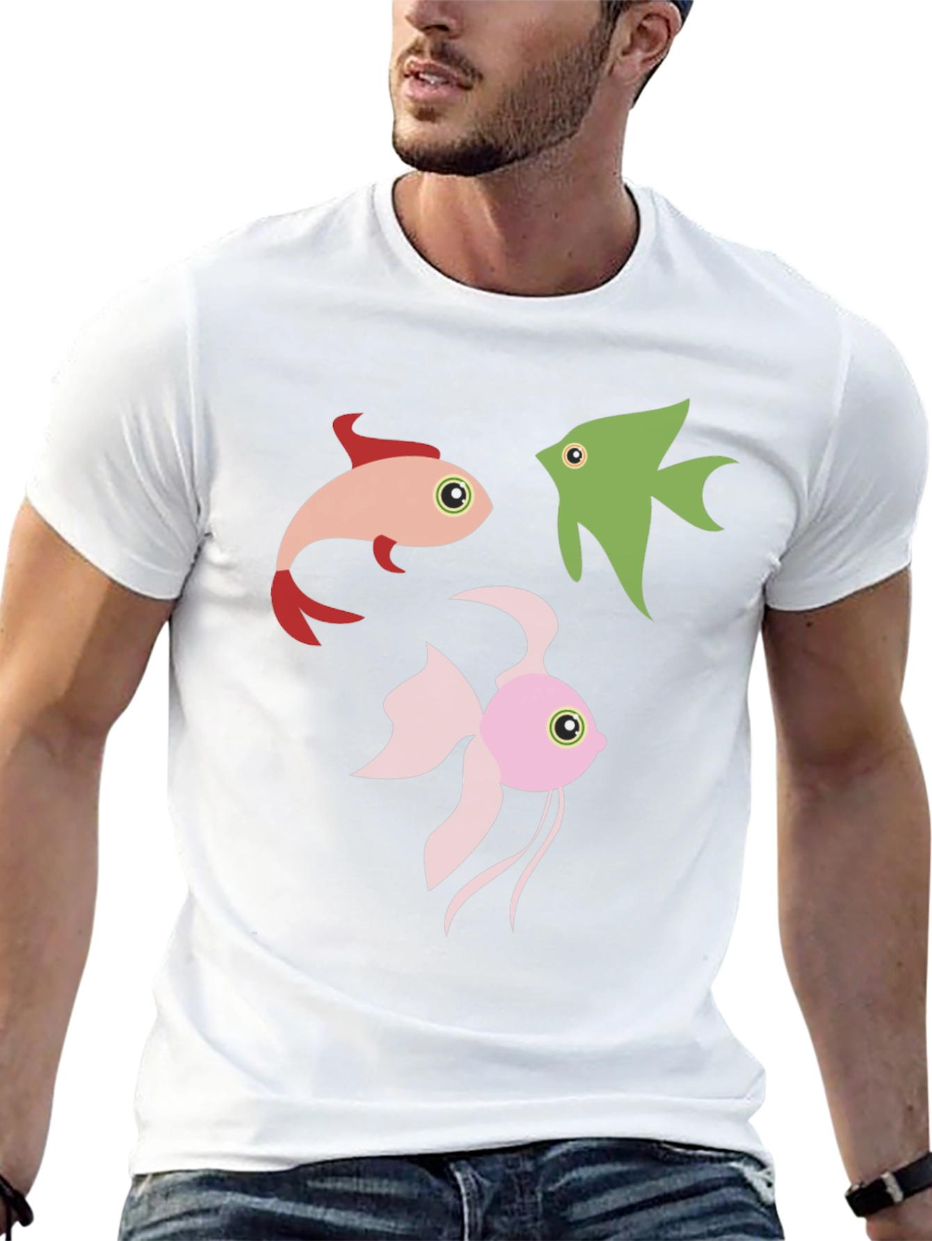 Fish Graphic Tee - Black