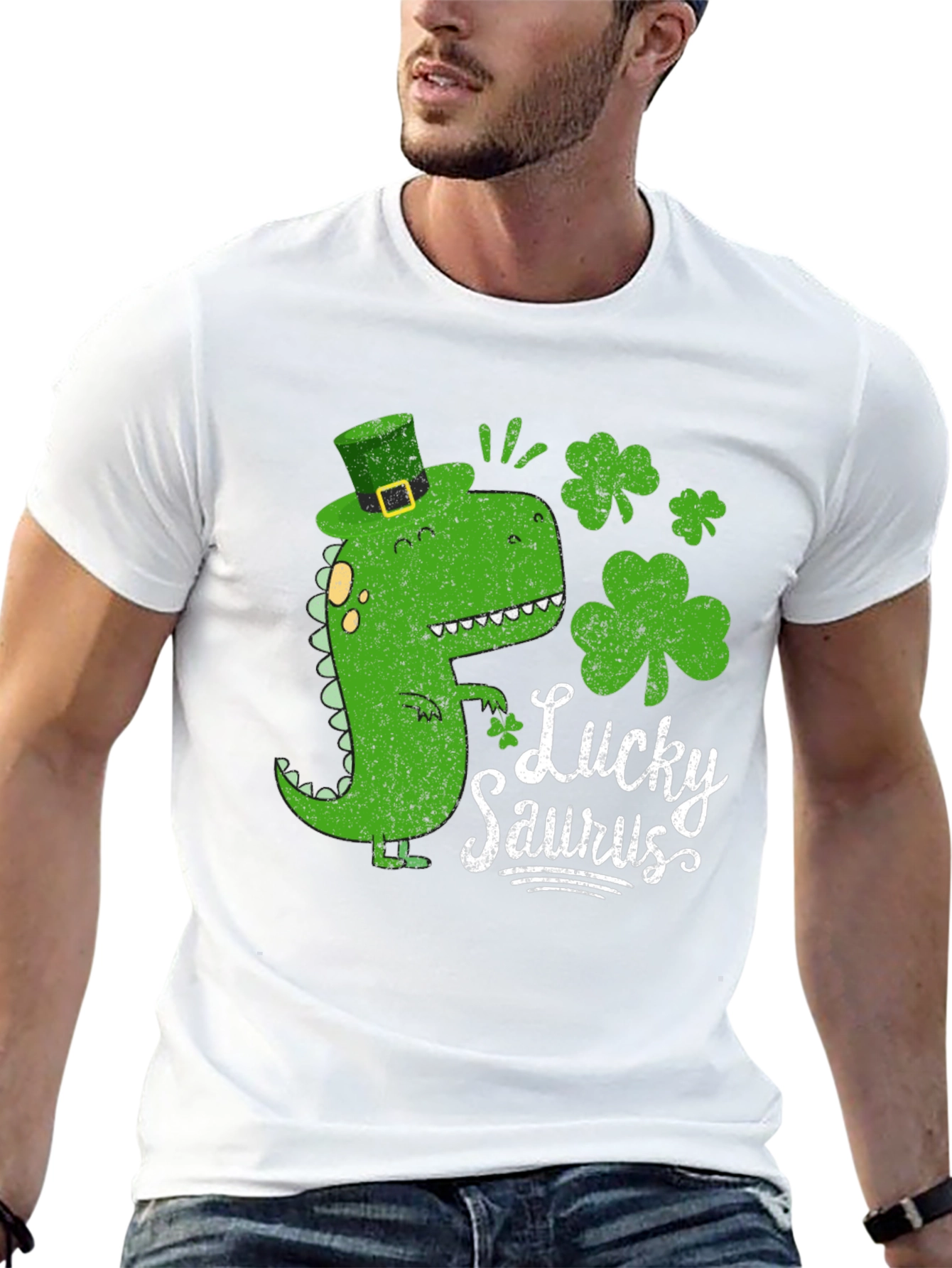 Lucky Saurus Black T-Shirt