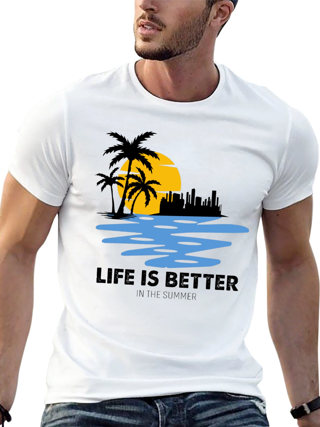Summer Life T-Shirt - Beach Scene Tee