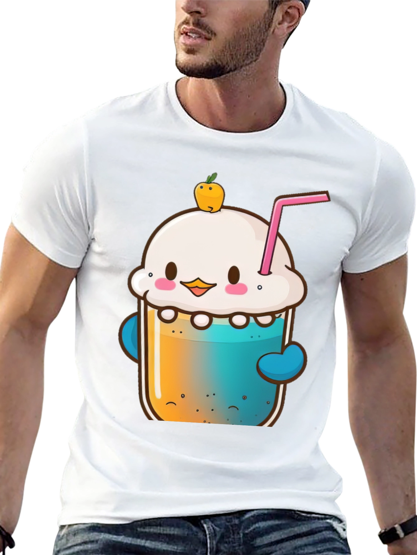 Kawaii Dessert Drink Graphic Tee - Unisex
